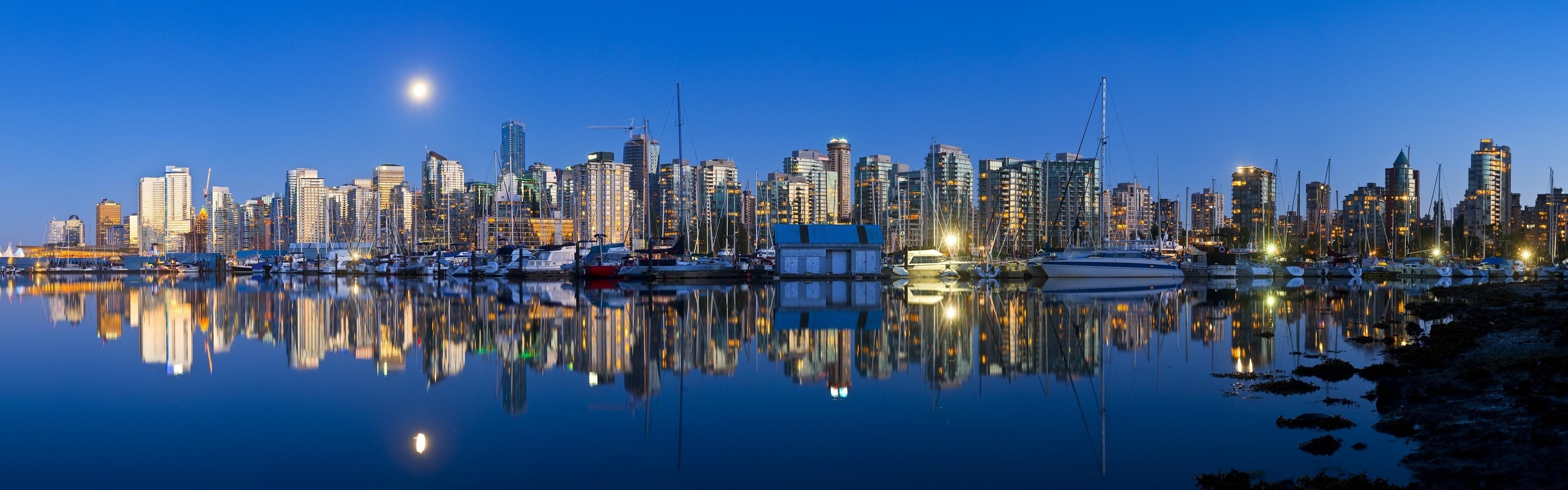 3840x1200 Vancouver HD Wallpaper, Dual Screen