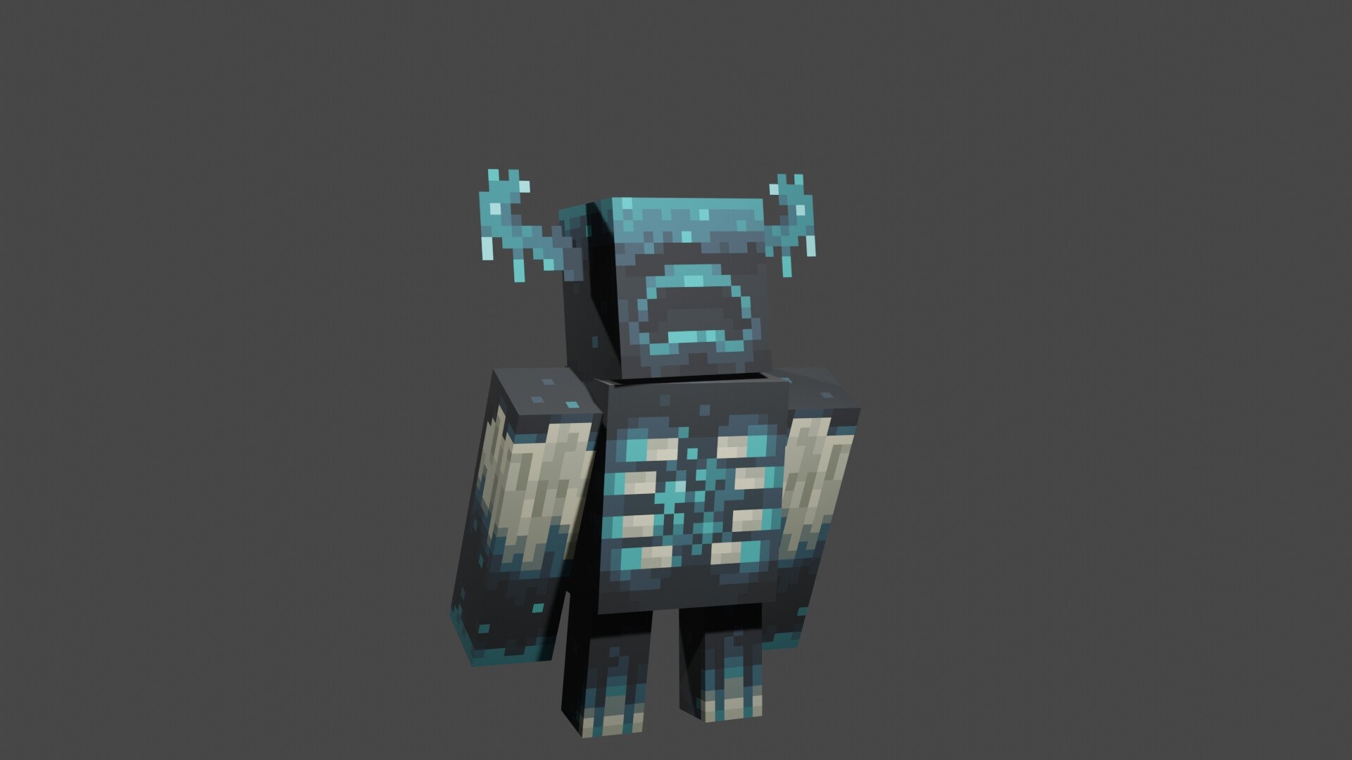 1920x1080 Minecraft Warden Blender Model, Desktop