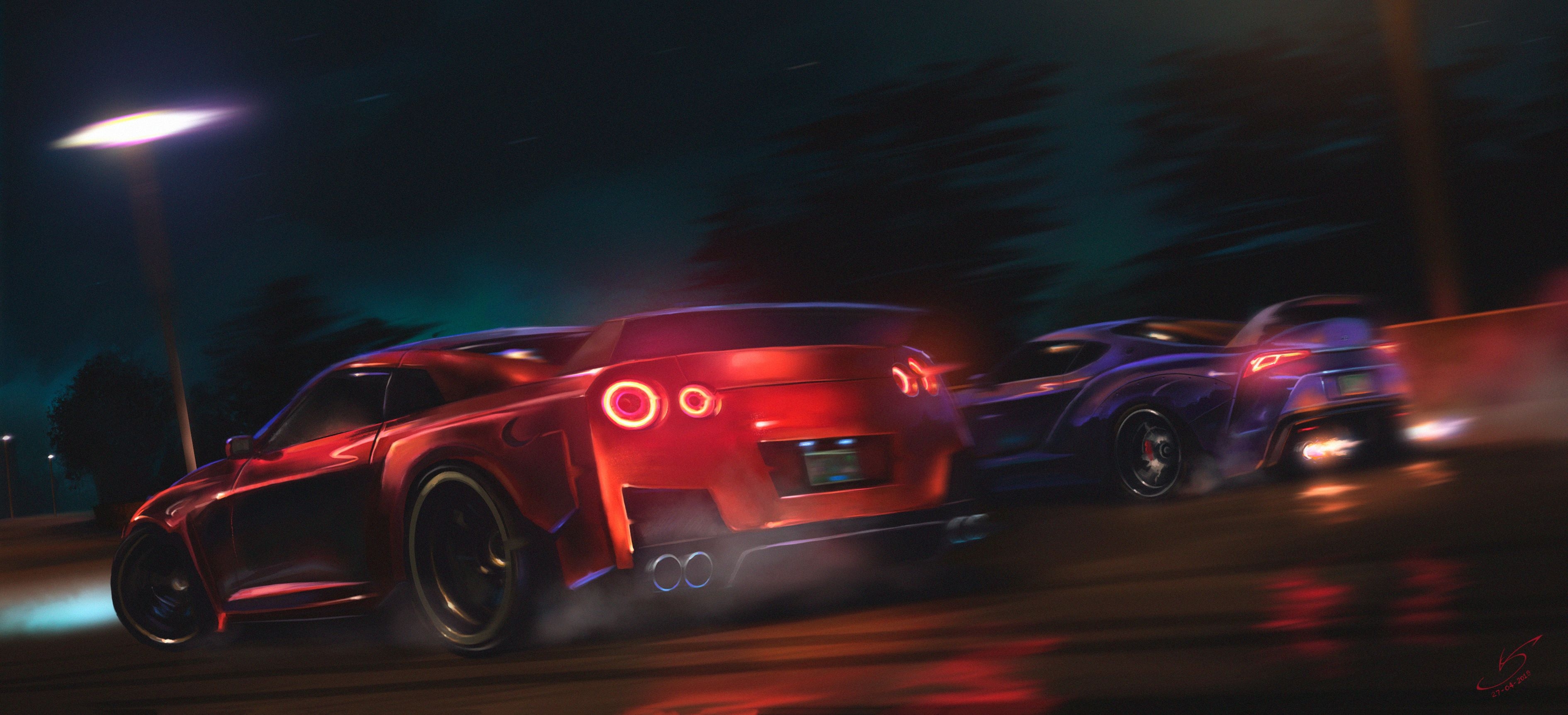 3780x1730 Supra and GTR Wallpaper Free Supra and GTR Background, Dual Screen