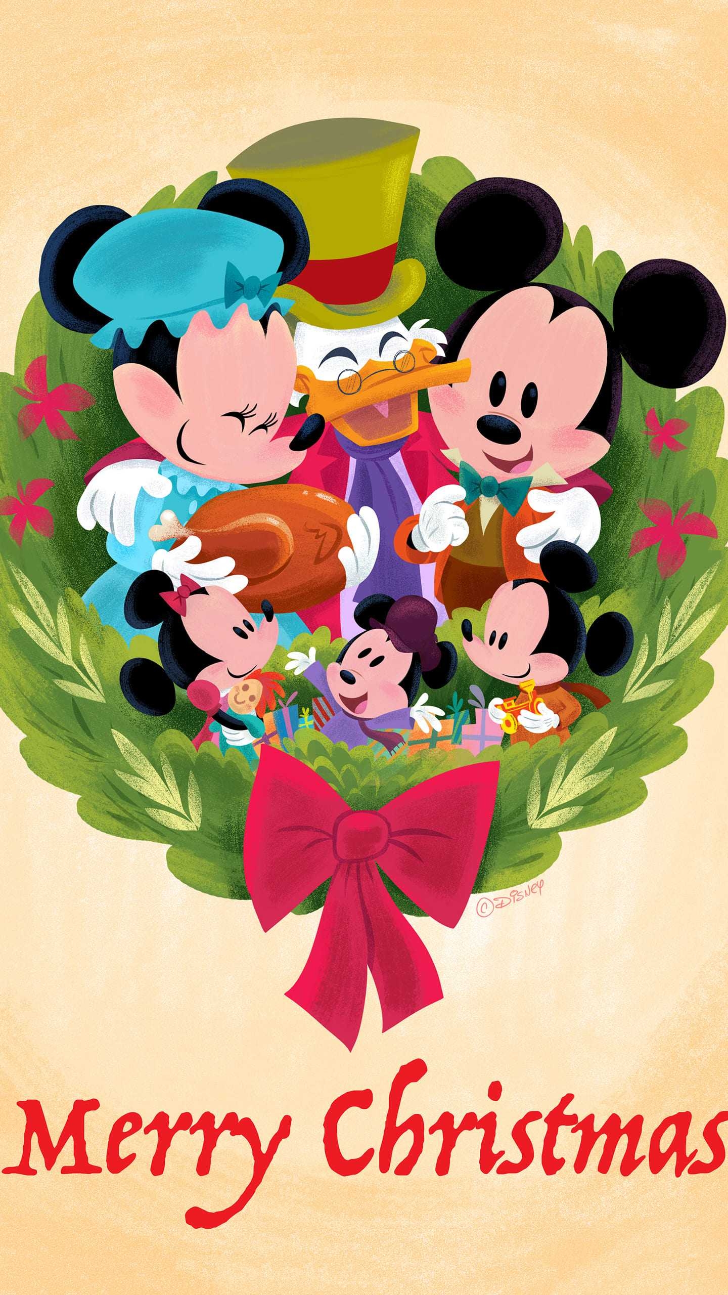 1440x2560 Disney Christmas Wallpaper, Phone