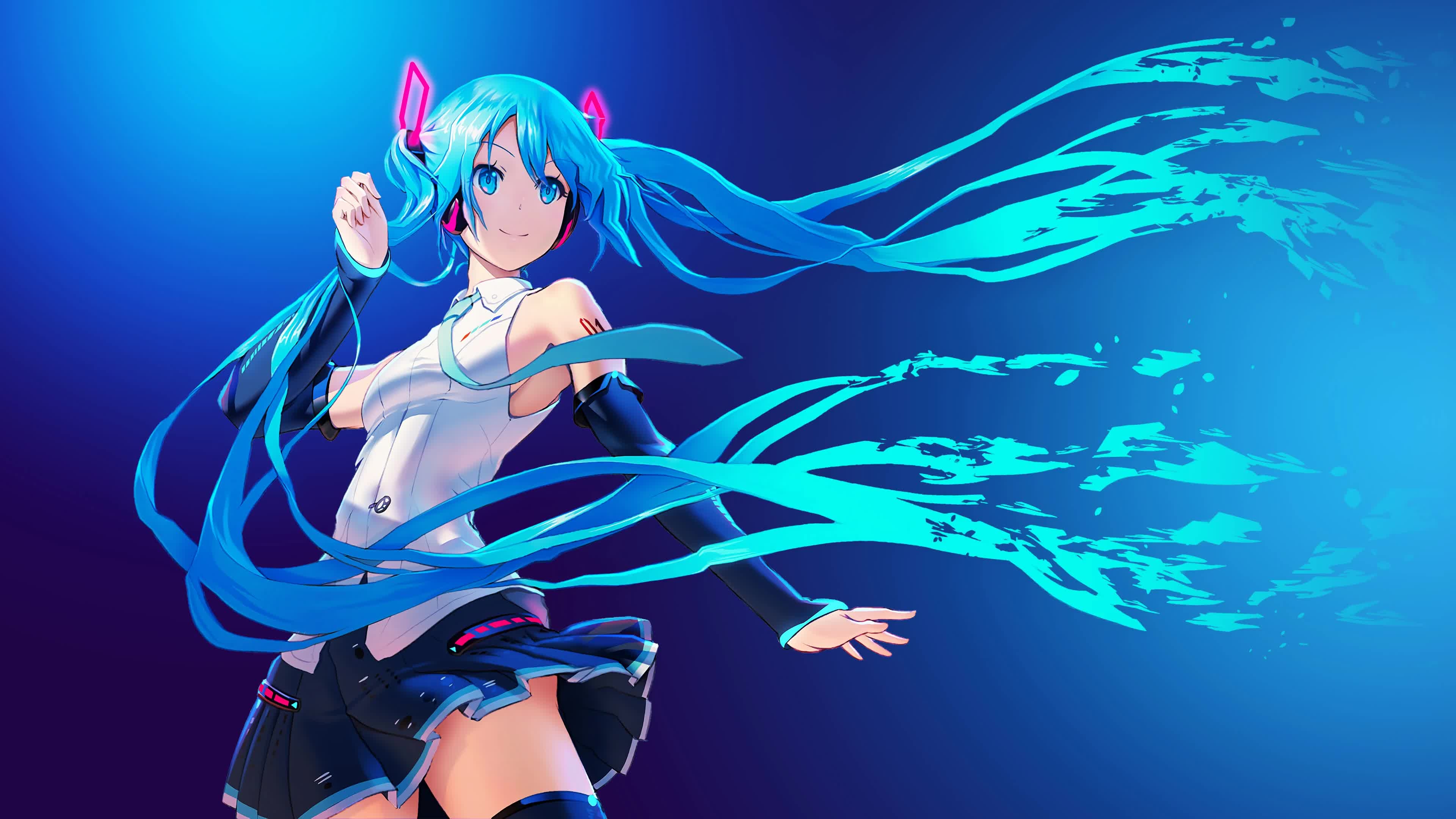 3840x2160 Hatsune Miku Vocaloid 4K Live Wallpaper, Desktop