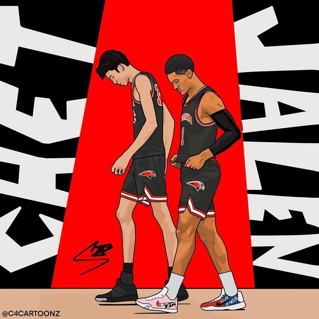 1080x1080 Follow For Cartoon! on Instagram: “Art of the one of the best duo in high school basketball Chet Holmgren & J. High school basketball, Nba basketball art, Nba art, Phone