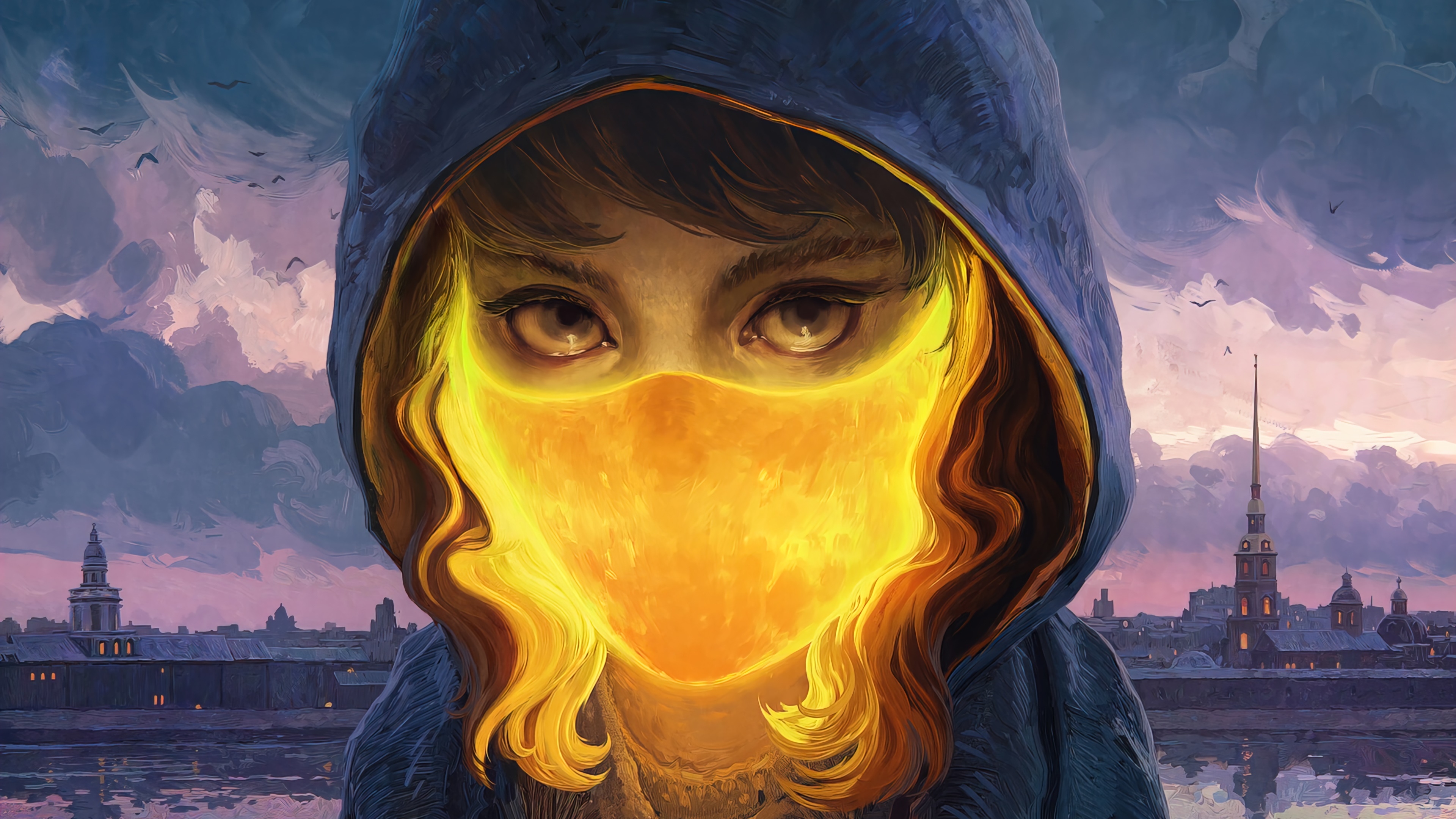 3840x2160 girl, mask, art, 4k, pc Gallery HD Wallpaper, Desktop