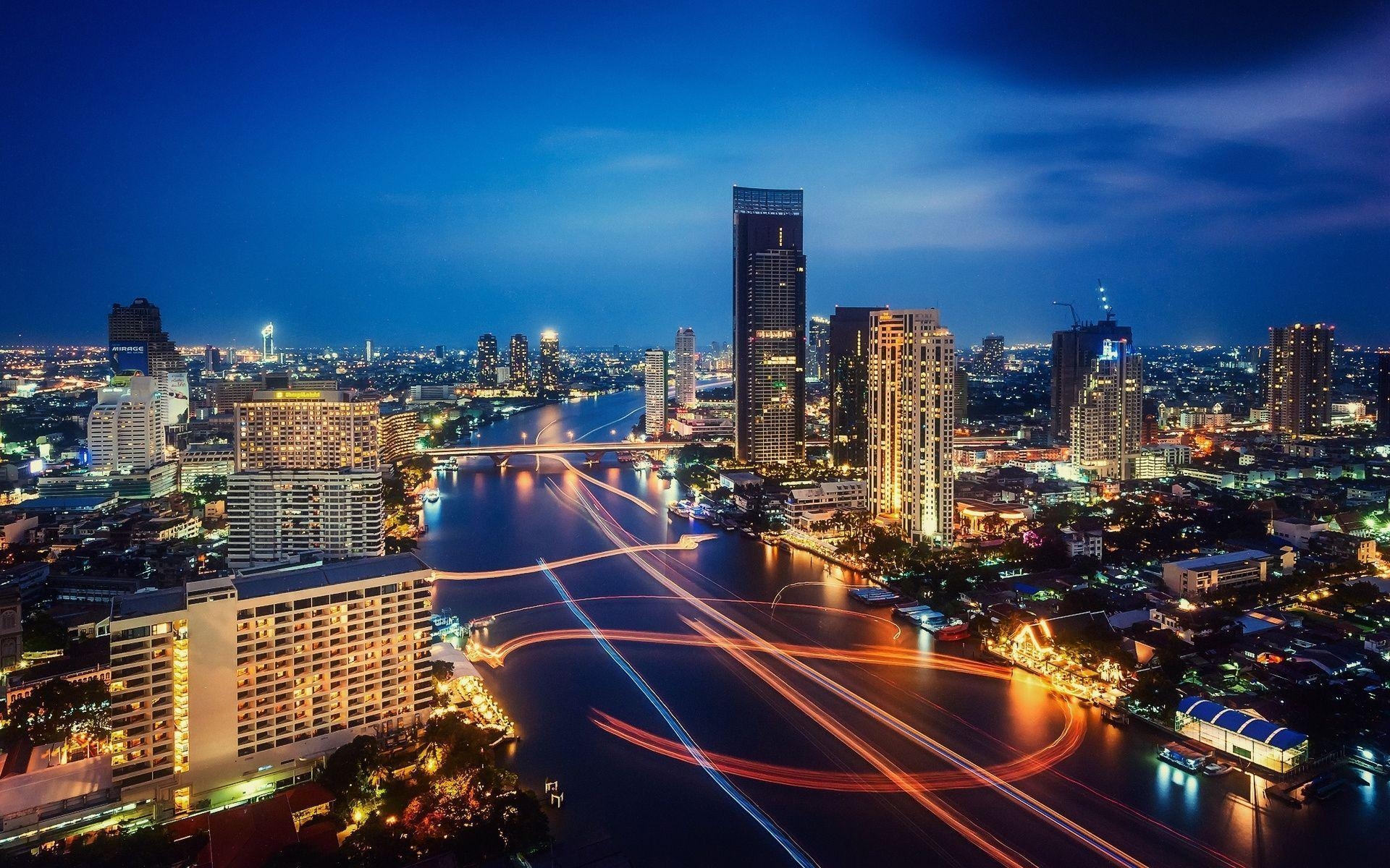 1920x1200 Desktop Background, Bangkok at Night, Desktop