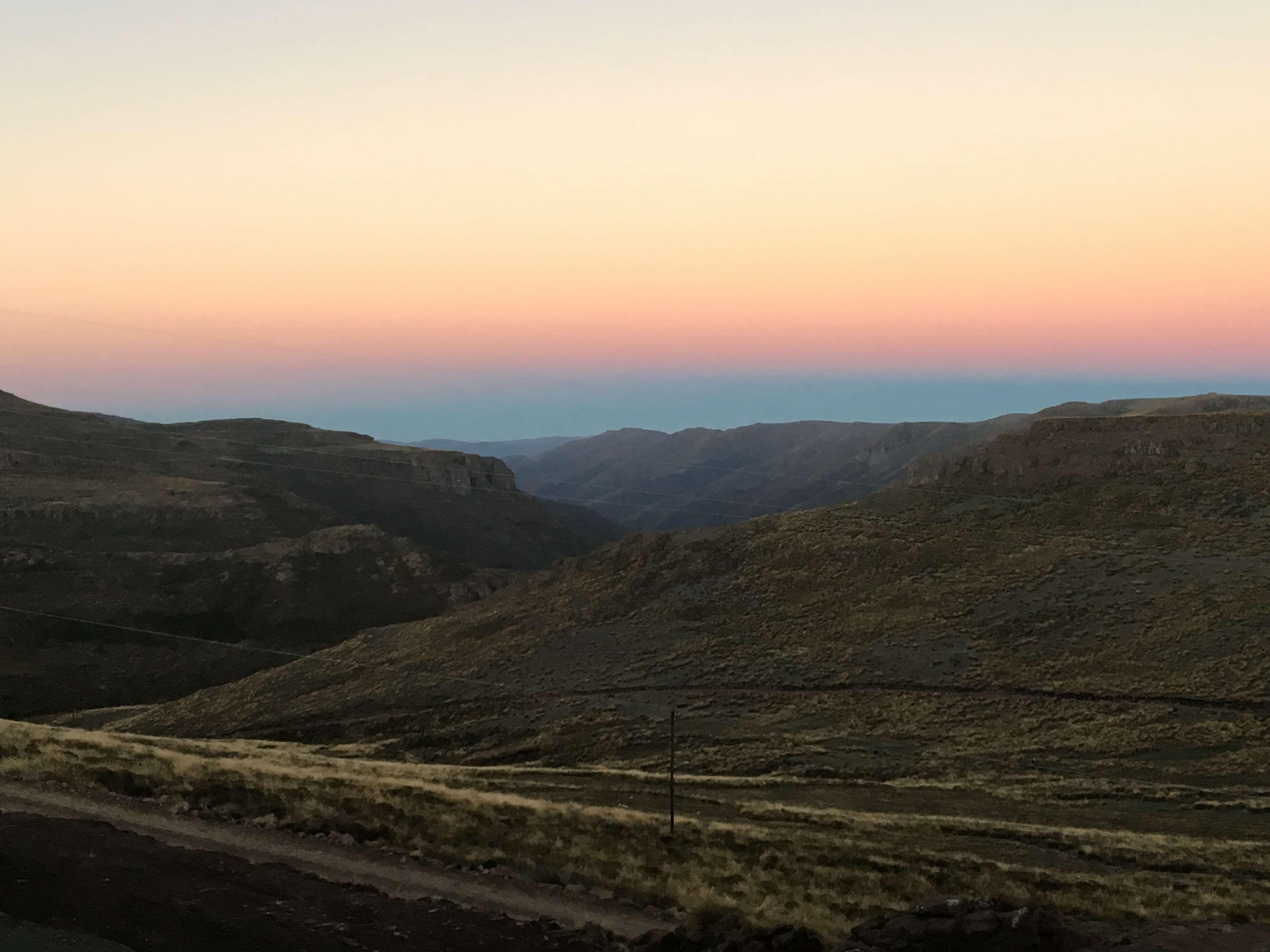 3840x2880 lesotho, mountains, shadows, sunrise, valley, valleys 4k wallpaper, Desktop