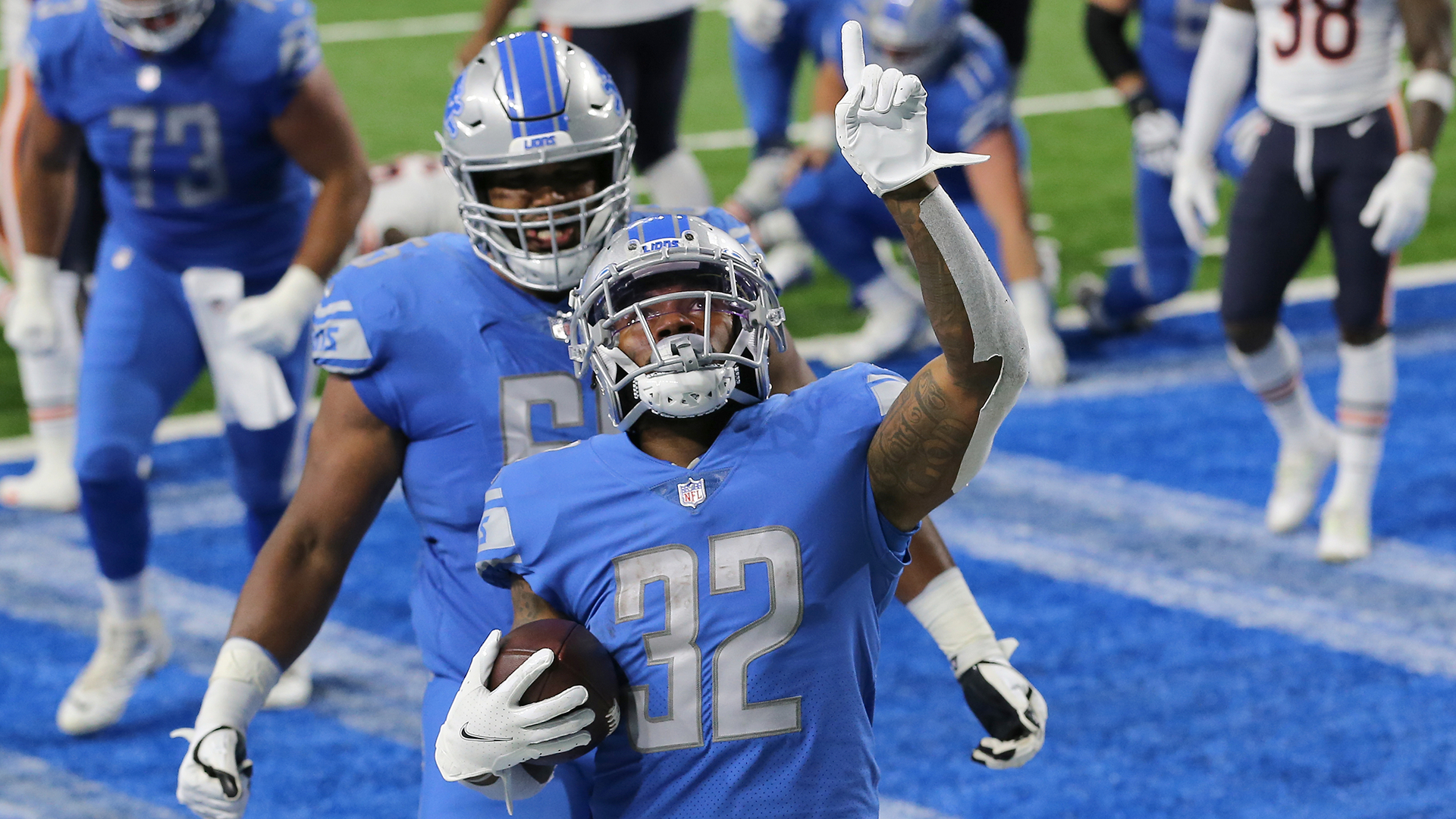 1920x1080 Lions Fans Shocked As D'Andre Swift Drops Game Winning Touchdown Vs. Bears, Desktop