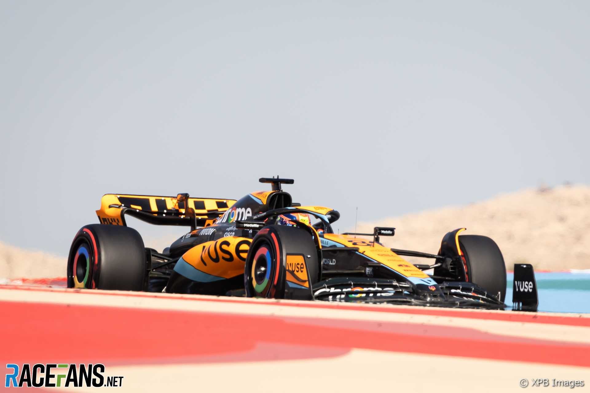 1920x1280 Oscar Piastri, McLaren, Bahrain International Circuit, 2023 · RaceFans, Desktop