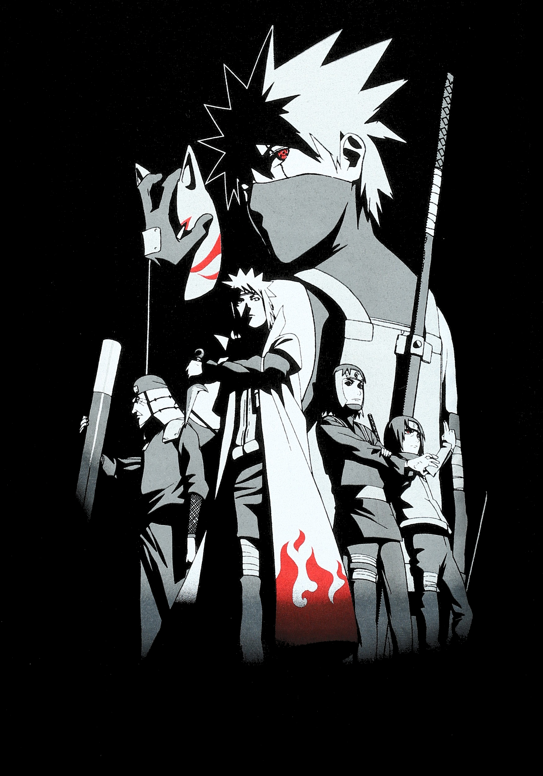 1750x2500 Kakashi and others []: Amoledbackground, Phone