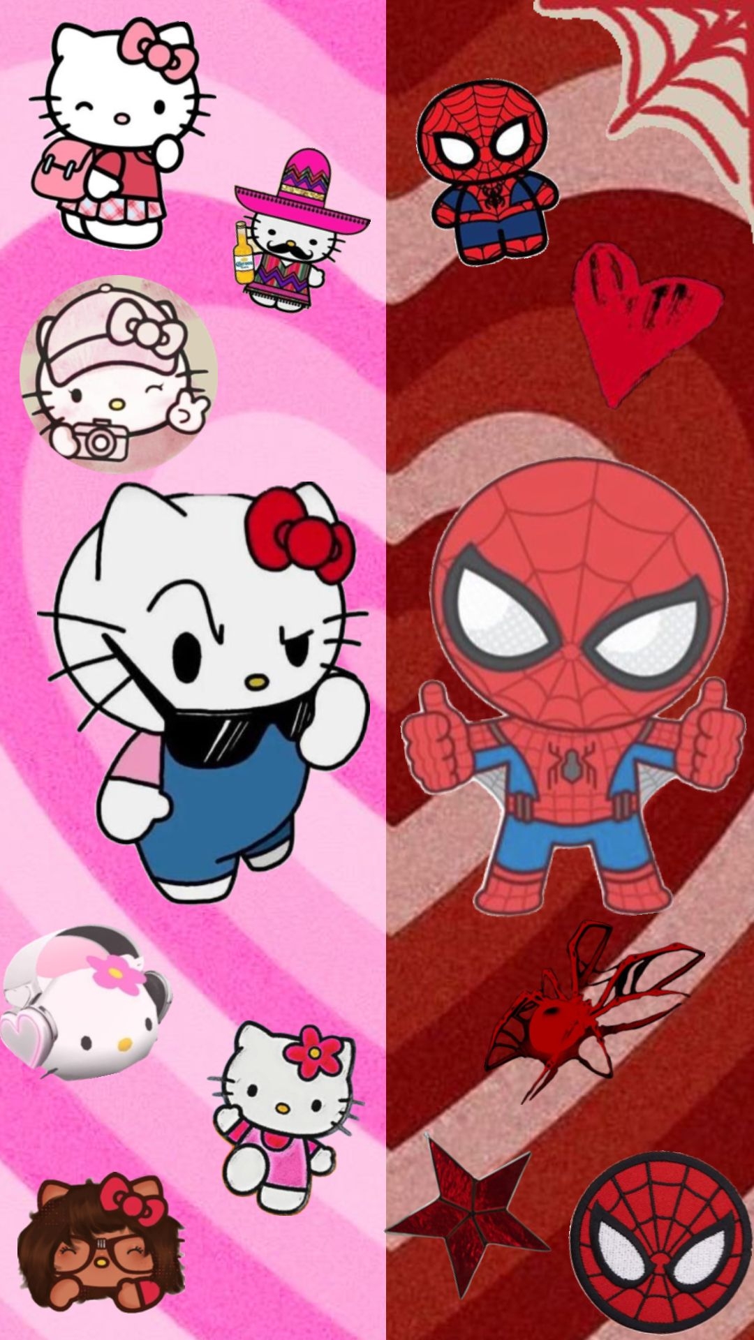 1080x1920 spiderman #hellokitty #bffwallpaper. Walpaper hello kitty, Hello kitty iphone wallpaper, Hello kitty wallpaper, Phone