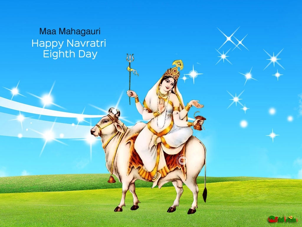 1030x770 Happy Navaratri Maa Mahagauri, Desktop