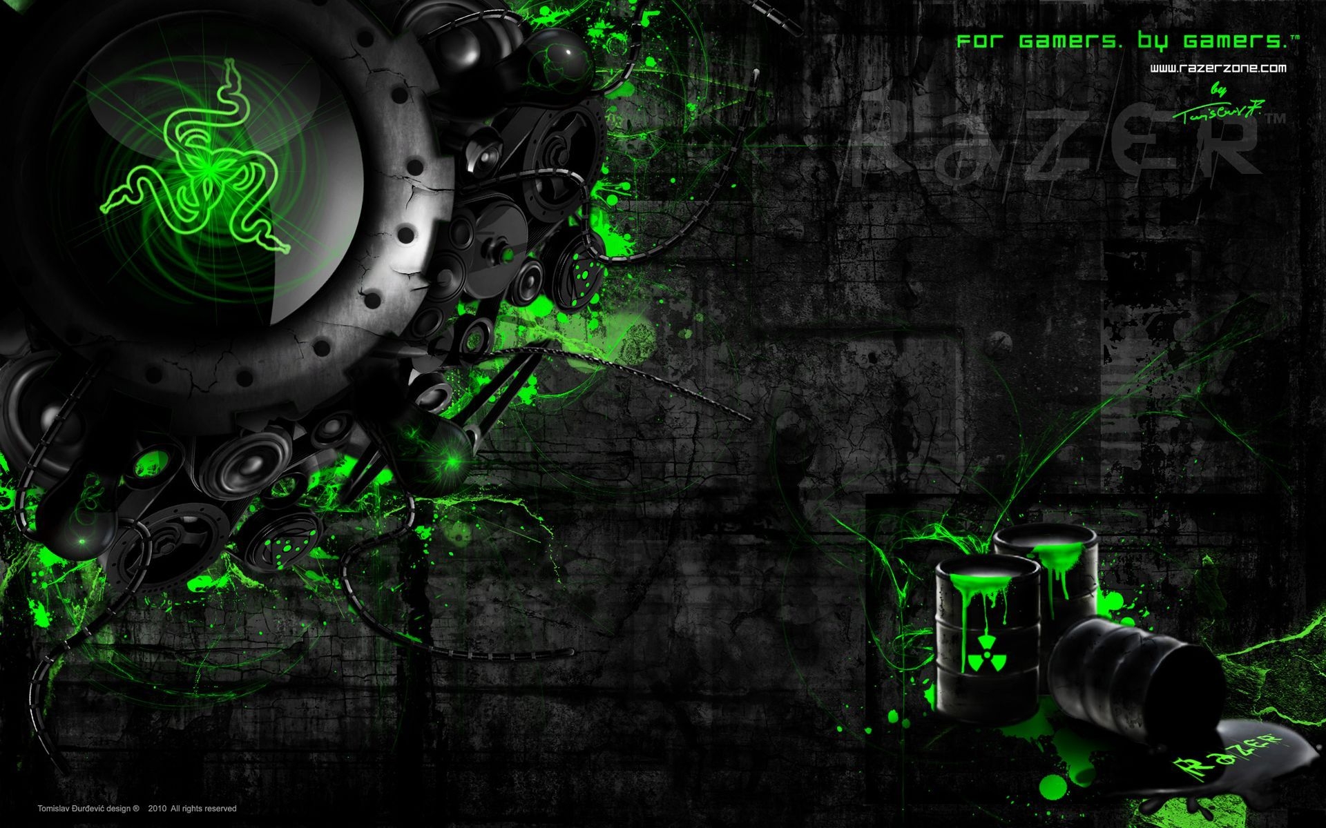 1920x1200 Razer wallpaper. Green wallpaper, Neon wallpaper, HD wallpaper, Desktop