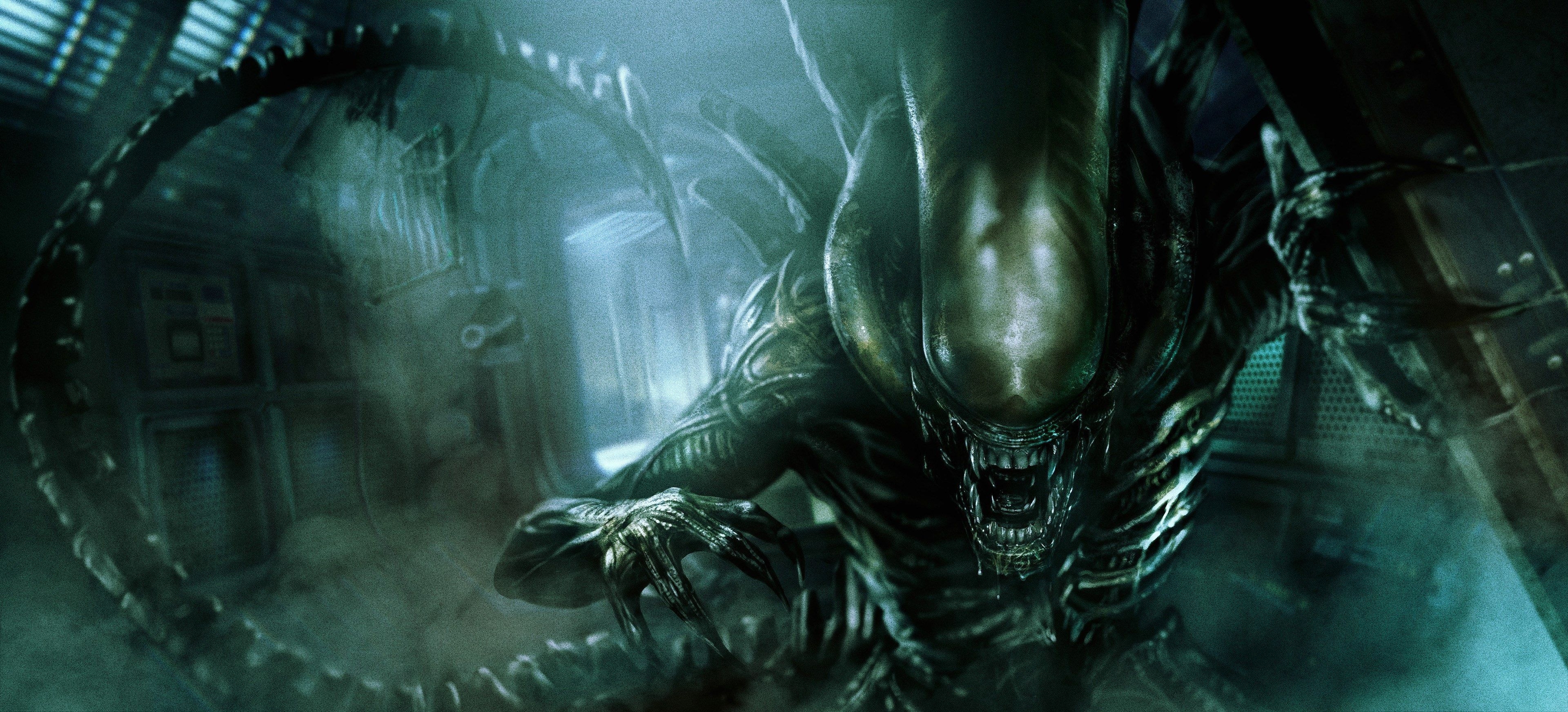 3840x1750 alien 4k free pc HD wallpaper. Xenomorph, Alien, Alien artwork, Dual Screen