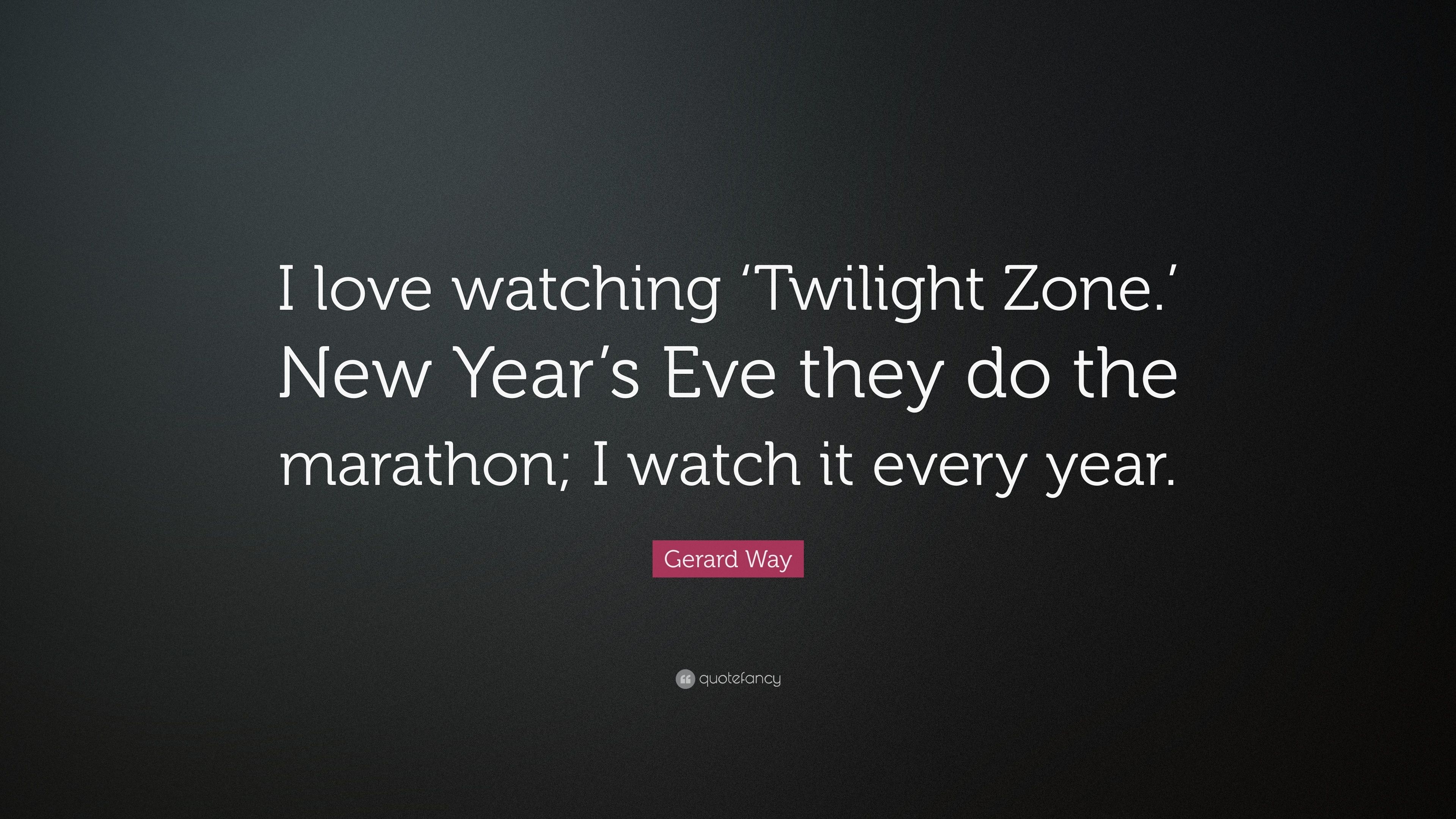 3840x2160 Gerard Way Quote: “I love watching 'Twilight Zone.' New Year's Eve, Desktop