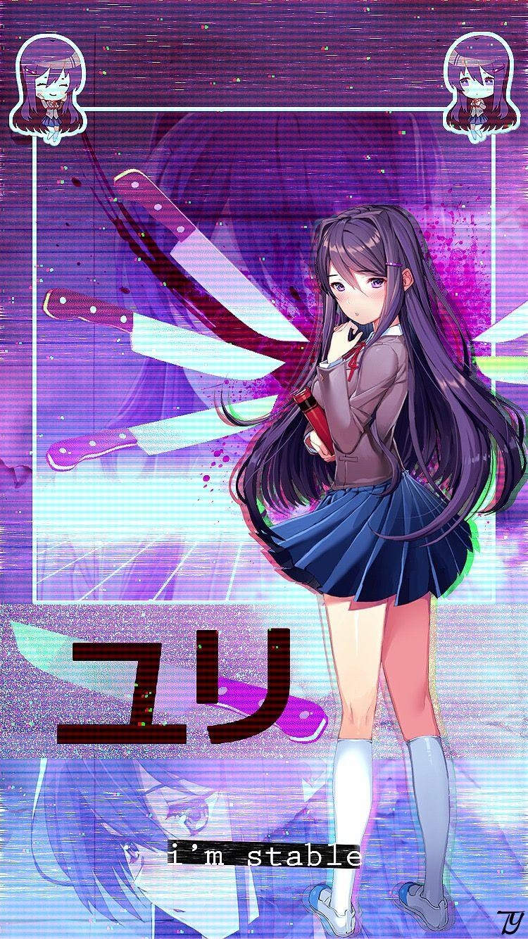 750x1340 DDLC.. Yuri. GAMES =P. Yuri and Video games, Phone