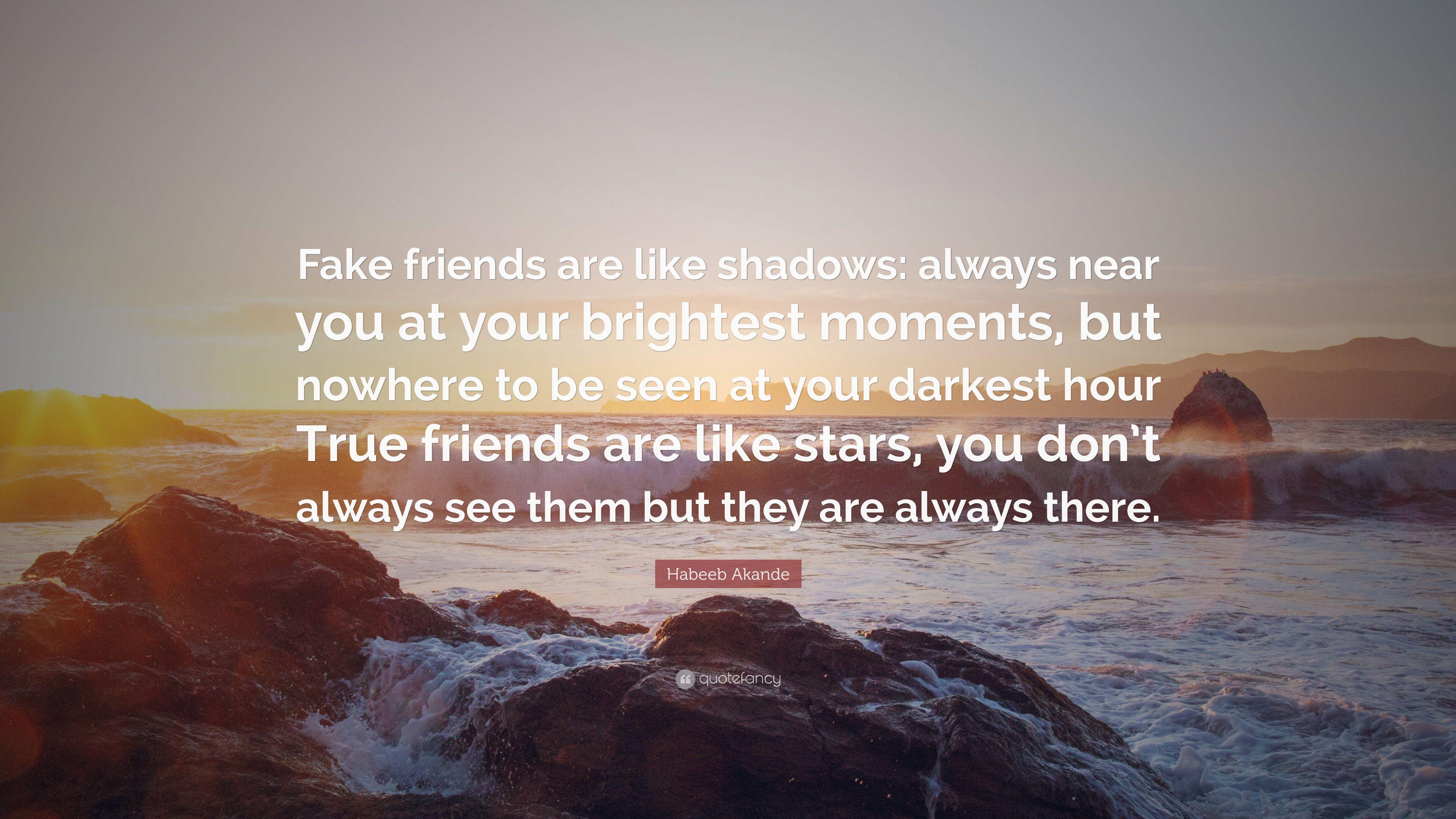 3840x2160 Habeeb Akande Quote: “Fake friends are like shadows: always near, Desktop