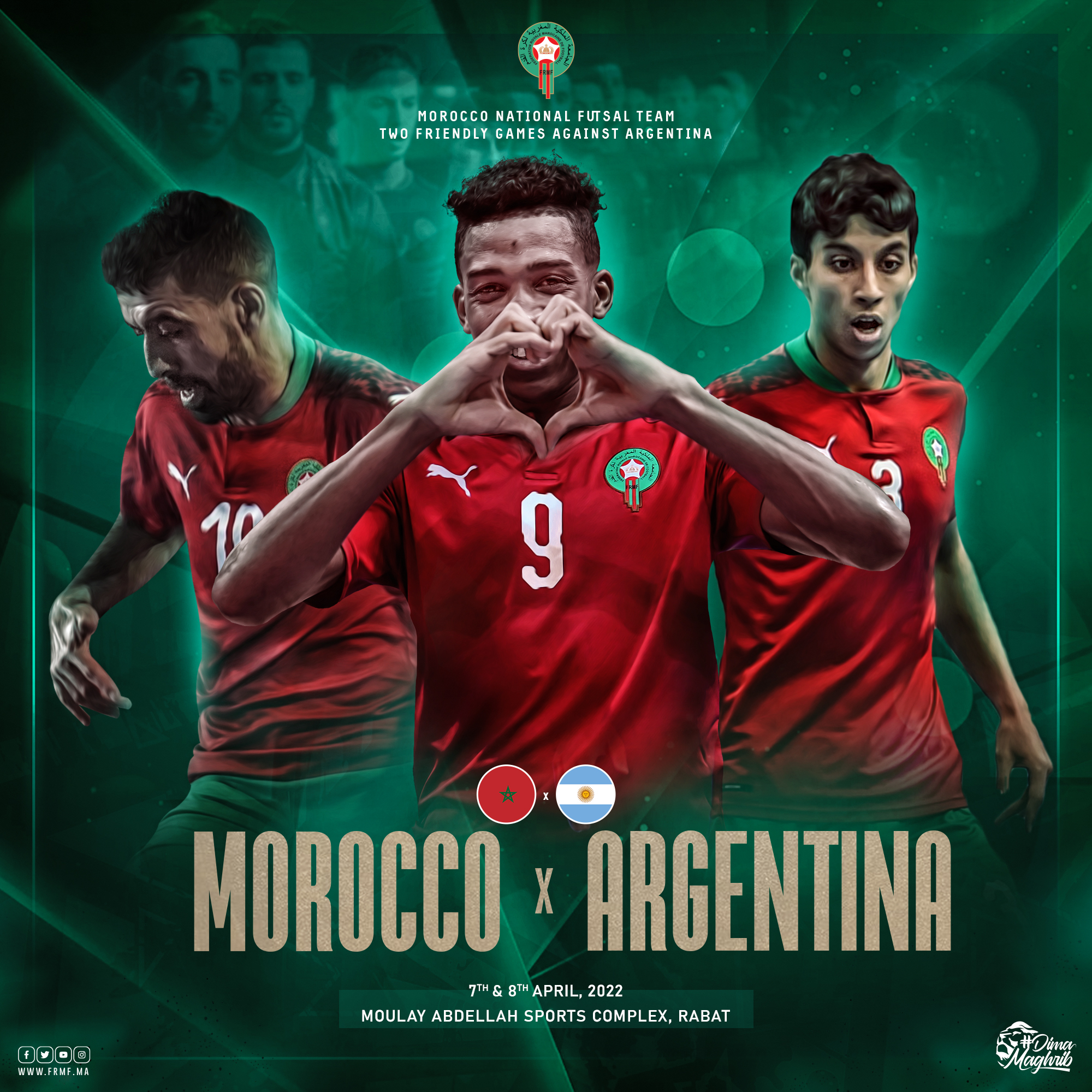 2000x2000 Équipe du Maroc - ⚽ Our Futsal National Team will play two friendly matches against Argentina, Phone