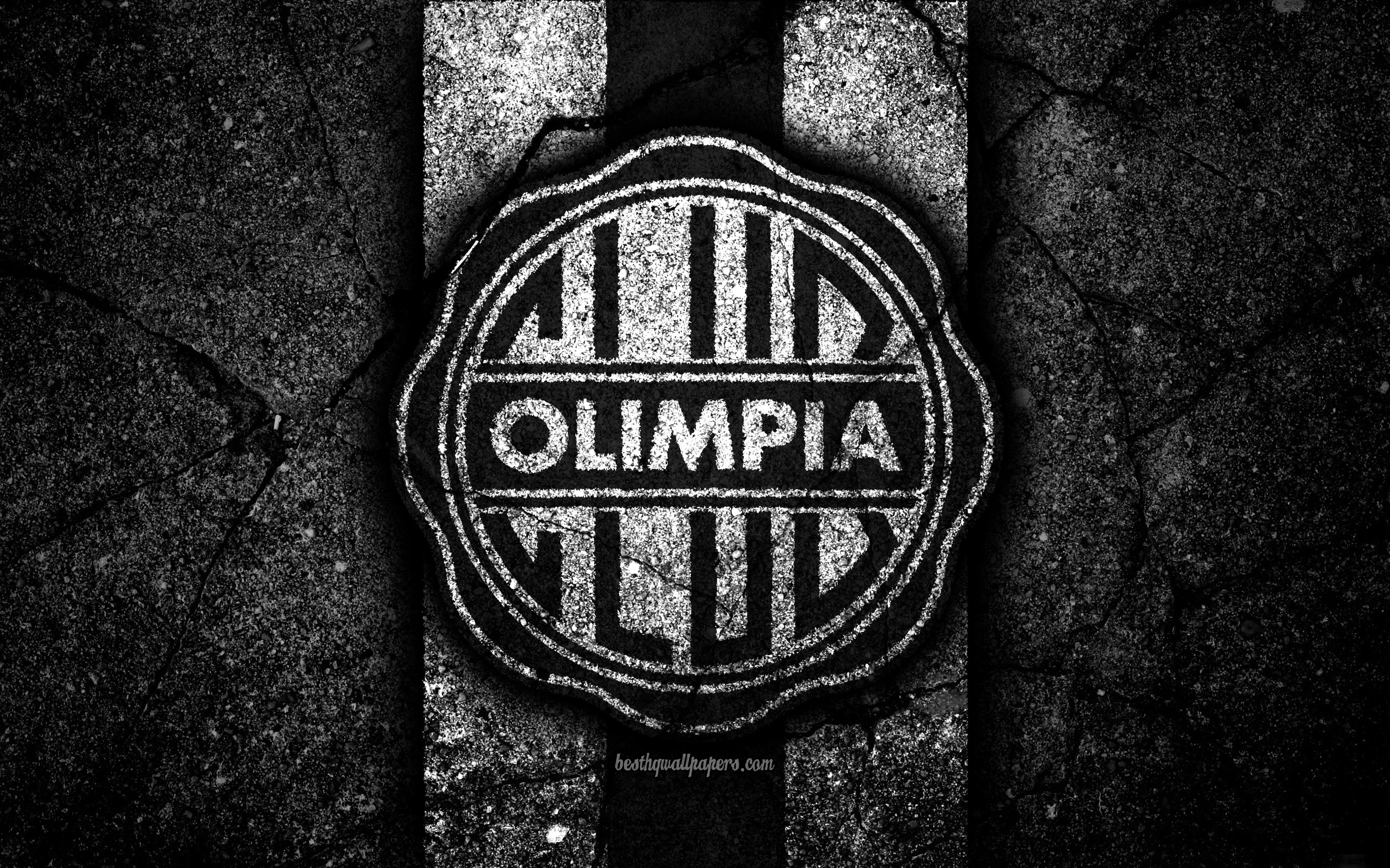 3840x2400 Download wallpaper 4k, FC Olimpia Asuncion, logo, Paraguayan, Desktop