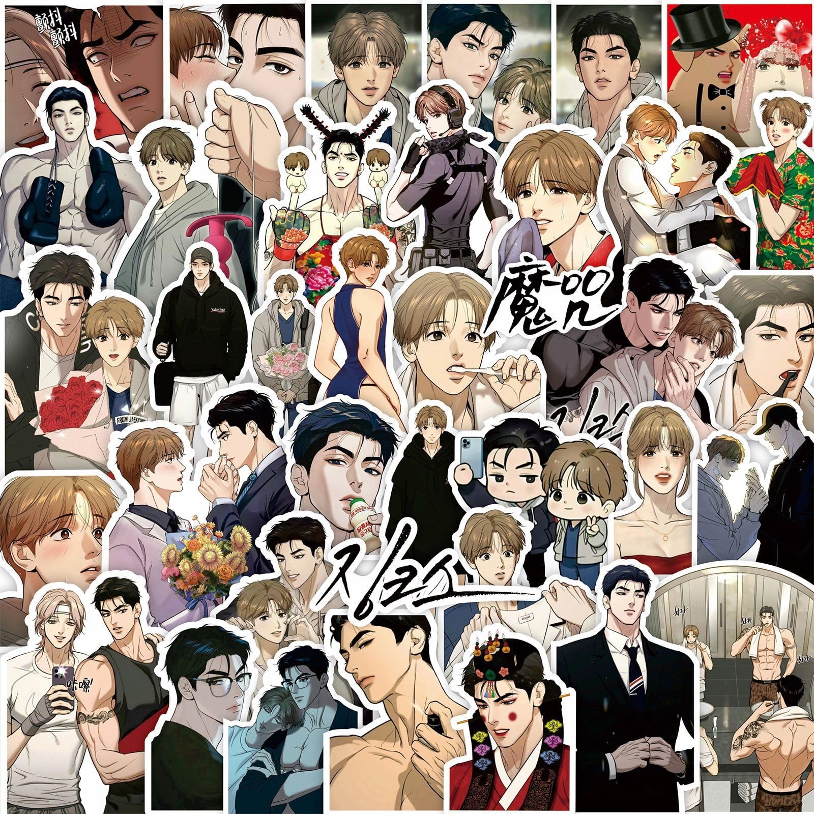 1600x1600 65Pcs Korean Manwha Jinx Sticker, Phone