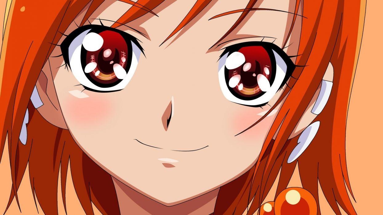 1250x700 Redheads Pretty Cure orange eyes anime girls Smile Precure Precure, Desktop