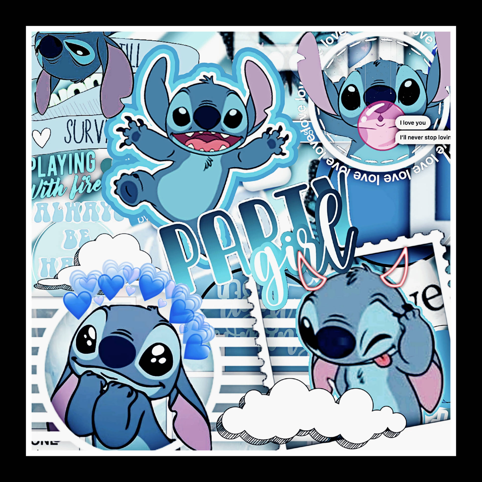 1920x1920 Cute Disney Stitch Wallpaper, Phone