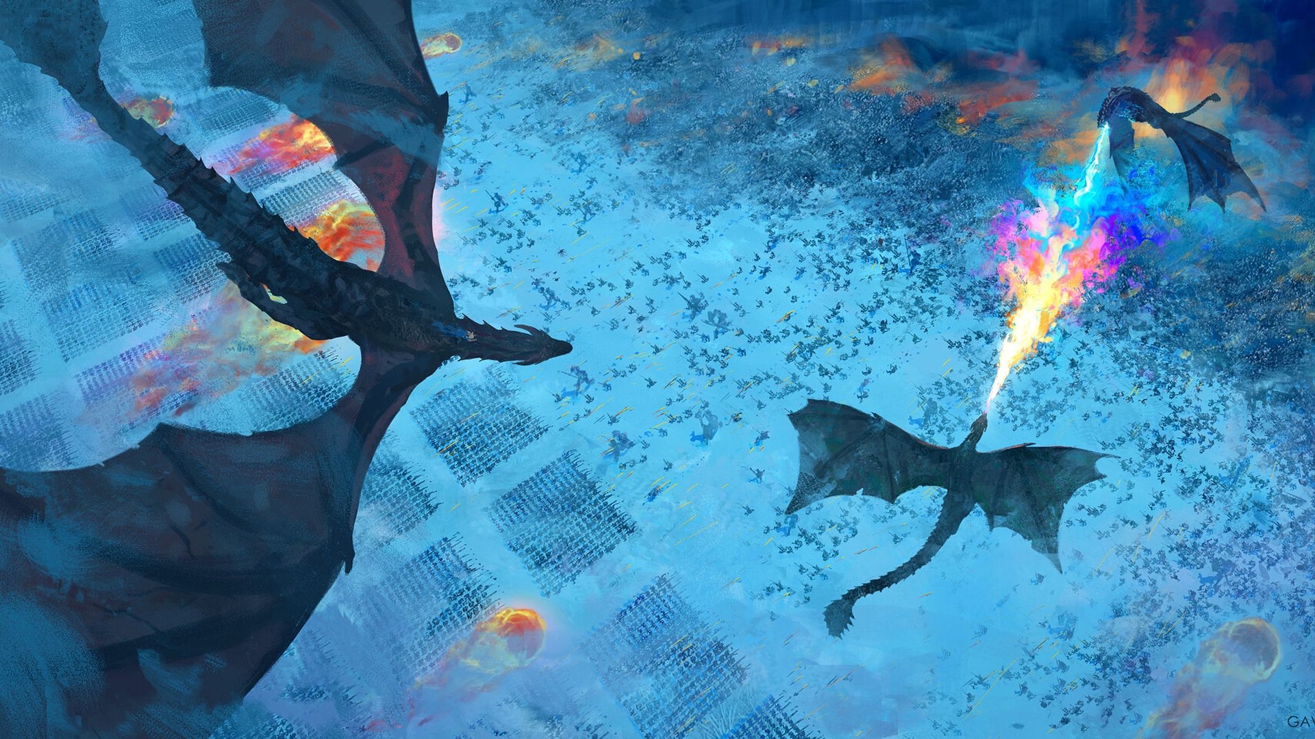 1920x1080 Wallpaper of Battle, Dragon, Game Of Thrones background & HD image, Desktop