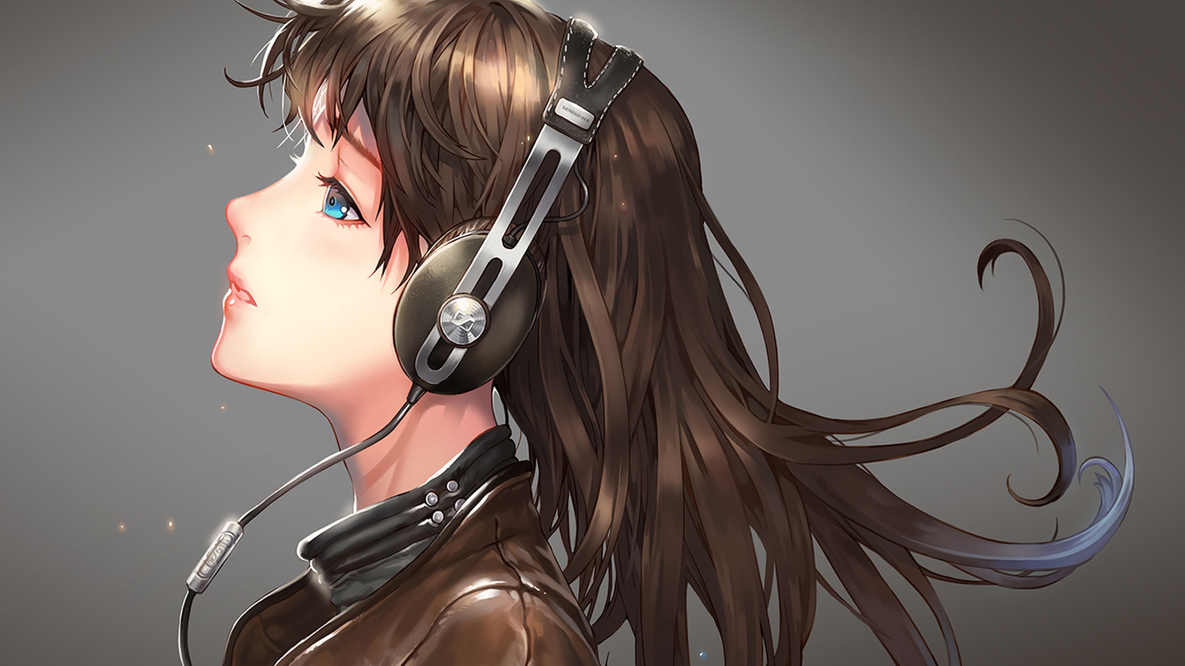 3840x2160 girl, headphones, profile 4K Wallpaper, HD Anime 4K Wallpaper, Image, Photo and Background, Desktop