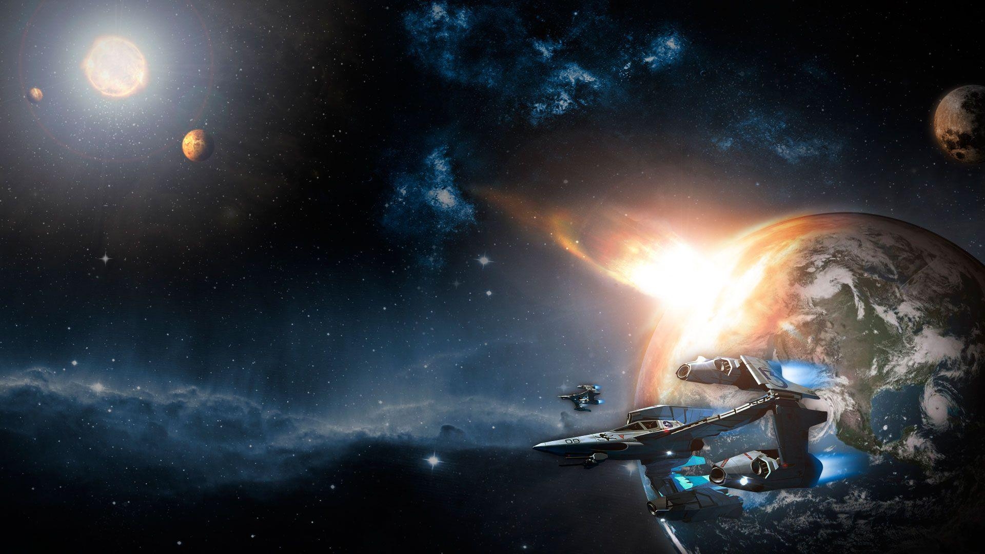 1920x1080 spaceship wallpaper image dark force, science fiction, Desktop