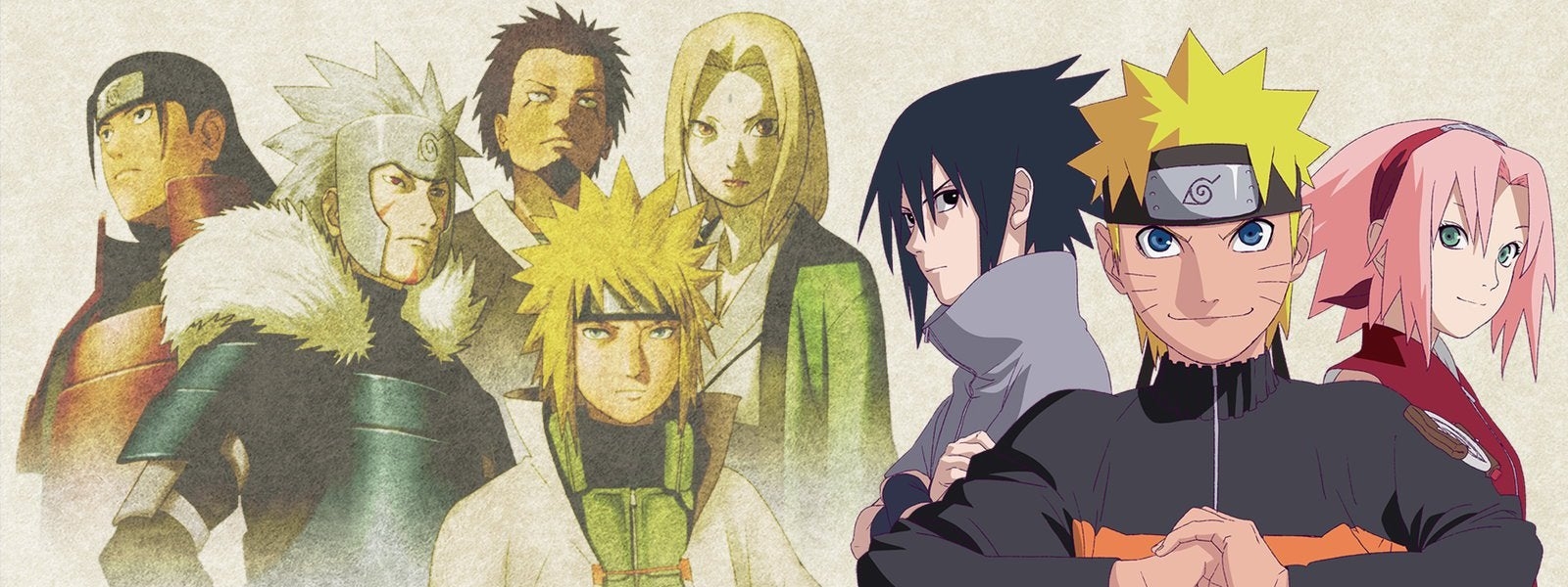 1600x600 Naruto Shippuden Banner from Hulu, Dual Screen