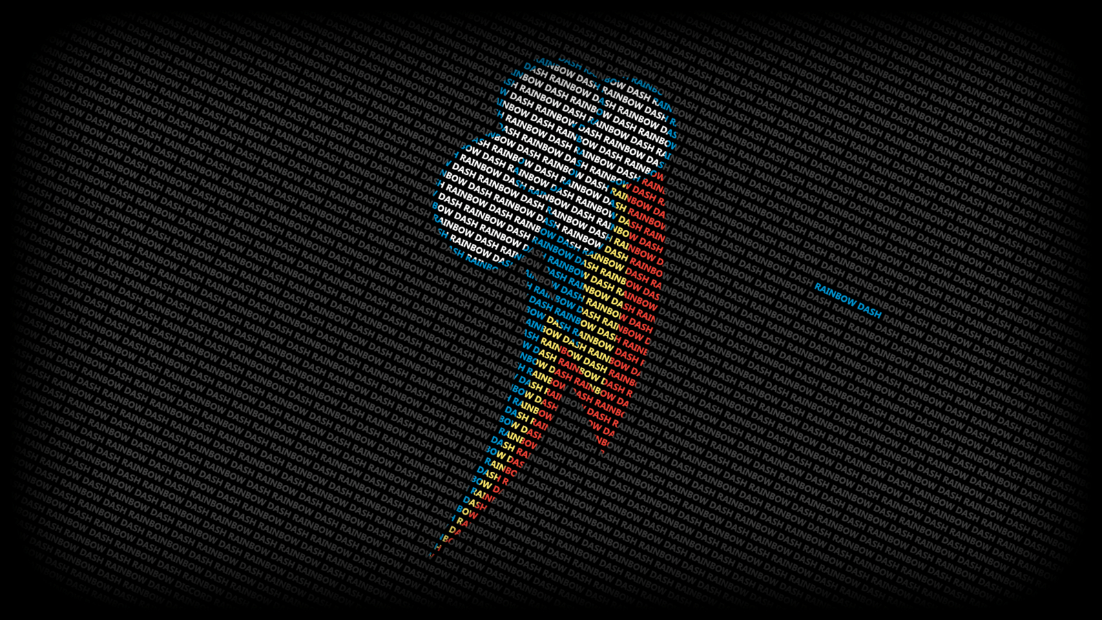 1600x900 Rainbow Dash Typography Wallpaper, Desktop