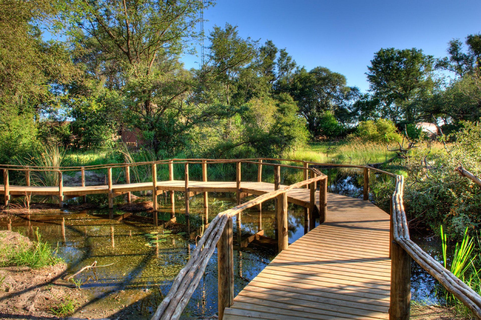 1920x1280 botswana wooden bridge. HD Windows Wallpaper, Desktop