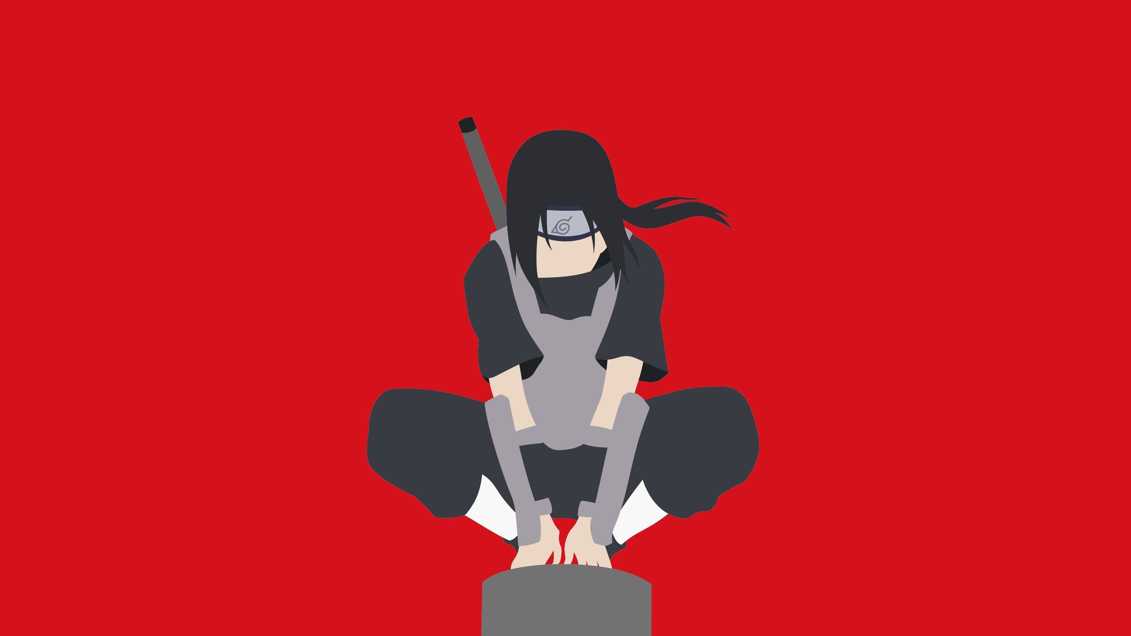 3840x2160 Download wallpaper  minimal, warrior, naruto, itachi uchiha 4k wallpaper, uhd wallpaper, 16:9 widescreen  HD background, 15361, Desktop