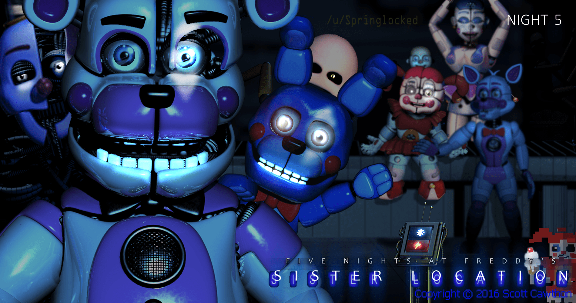 1900x1000 Sister Location Wallpaper // Game over, kid, Desktop