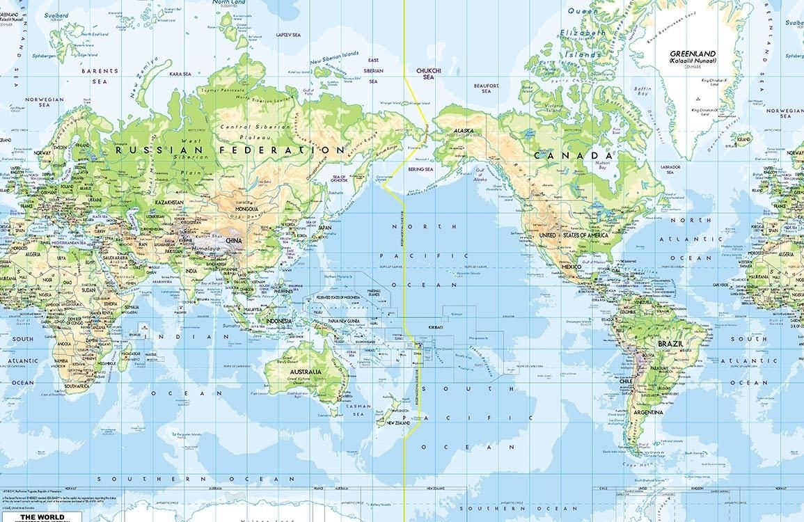 1160x750 Pacific Centered Map Wallpaper Mural. Ever Wallpaper UK. World map wallpaper, Mural wallpaper, Map wallpaper, Desktop