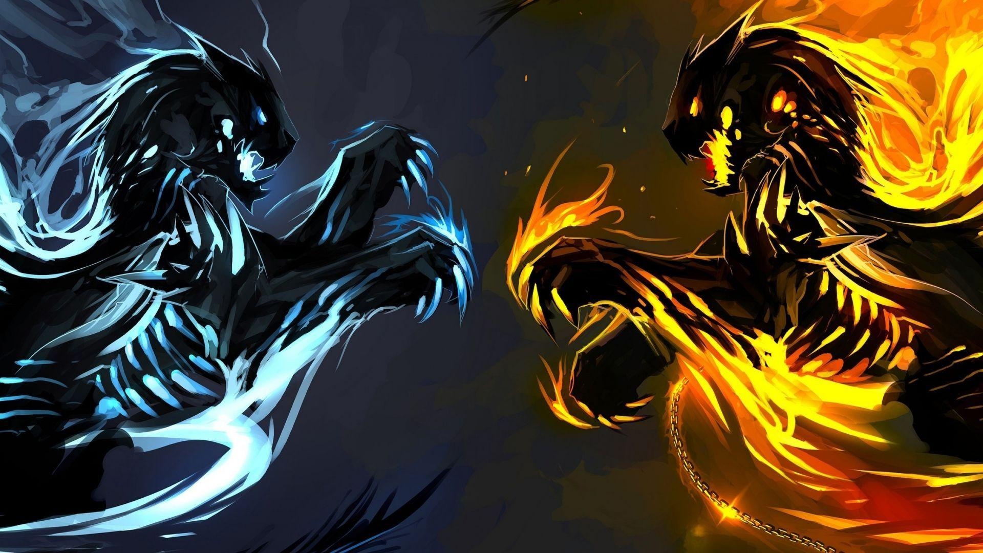 1920x1080 Ice and Fire Dragons wallpaper 2560x1440. I Luv Dragons, Desktop