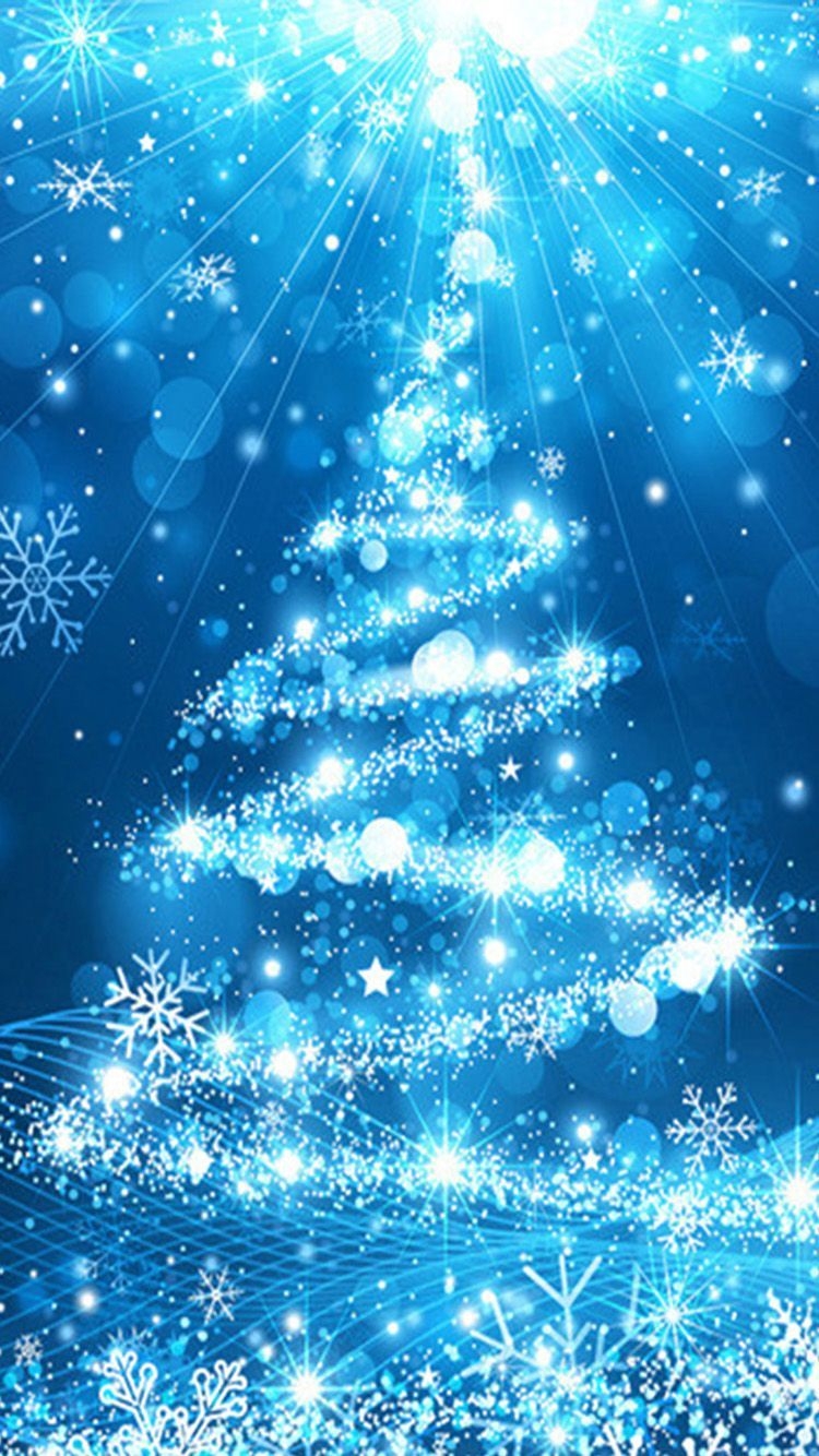 750x1340 Blue Christmas iPhone Wallpaper Free Blue Christmas iPhone Background, Phone