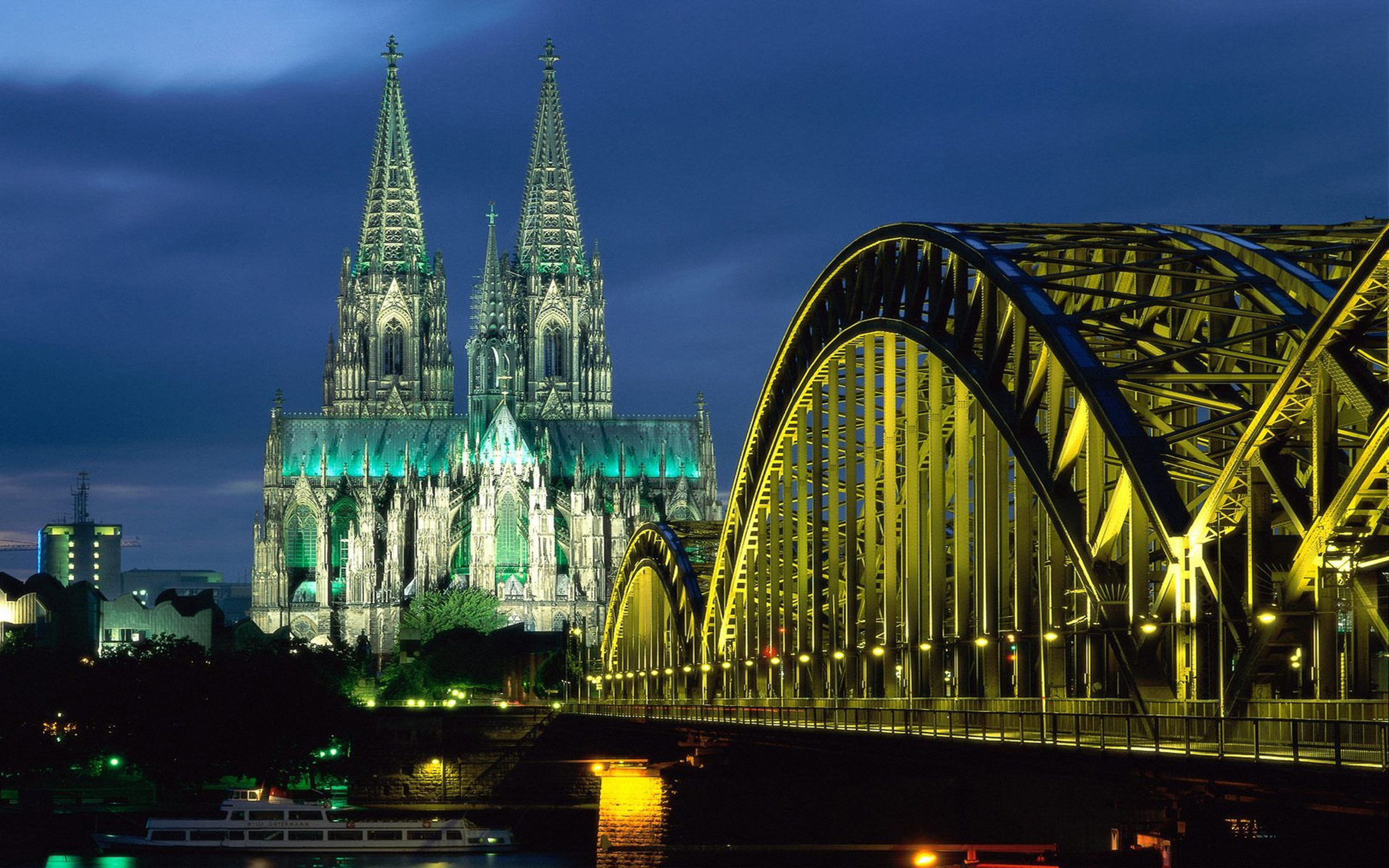 1920x1200 Desktop Wallpaper HD Cologne Cathedral And Hohenzollern Bridge, Wallpaper13.com, Desktop