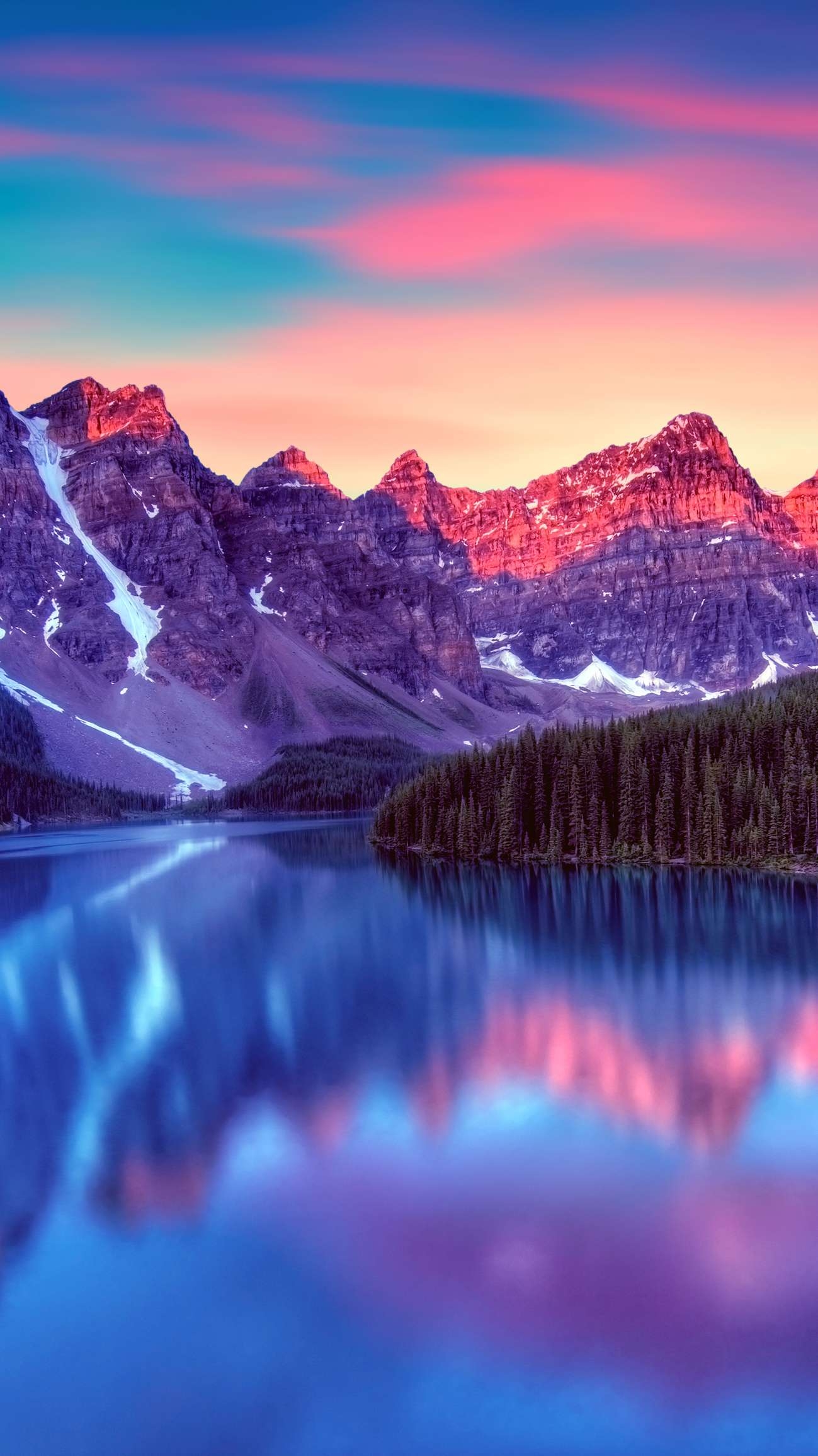 1300x2310 Canada Lake Blue Nature Snow Mountains IPhone Wallpaper Wallpaper, iPhone Wallpaper, Phone