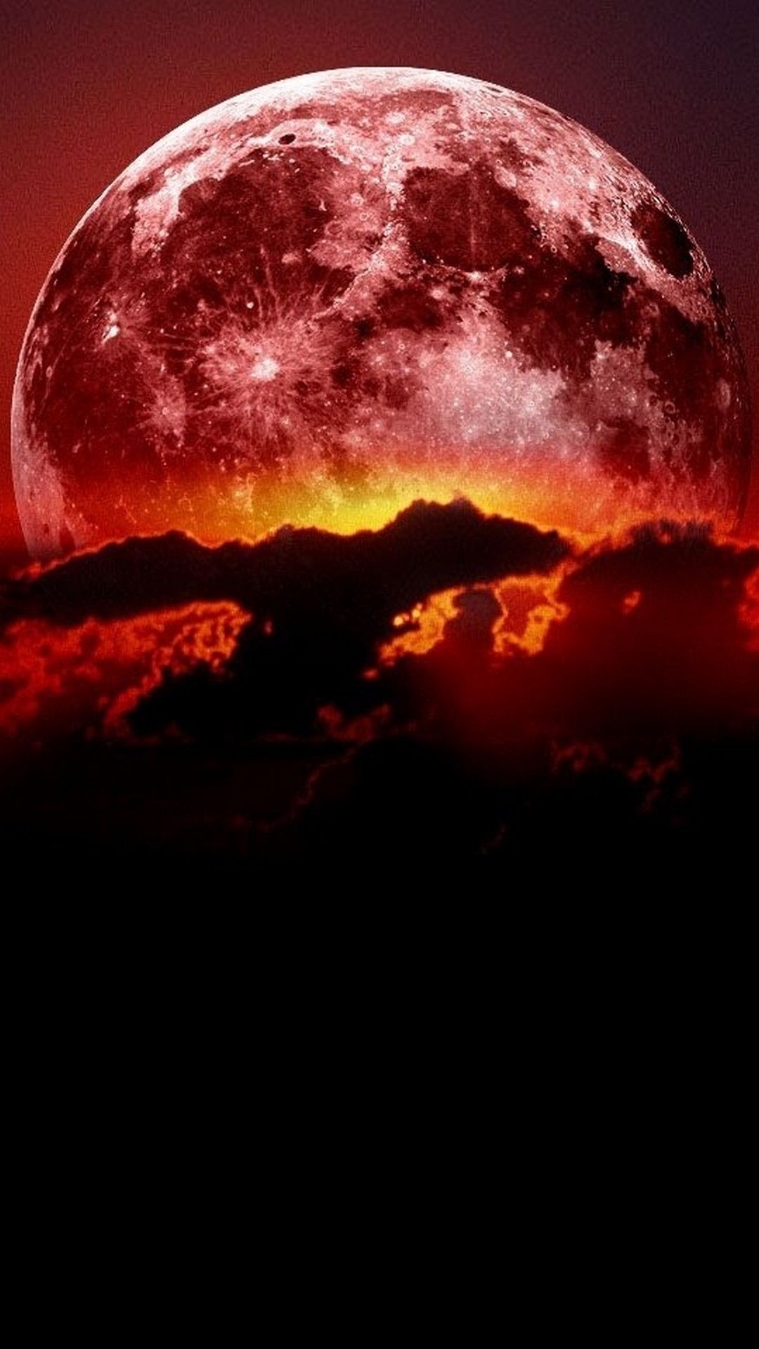 1080x1920 Super Blood Moon iPhone Wallpaper 3D iPhone Wallpaper, Phone