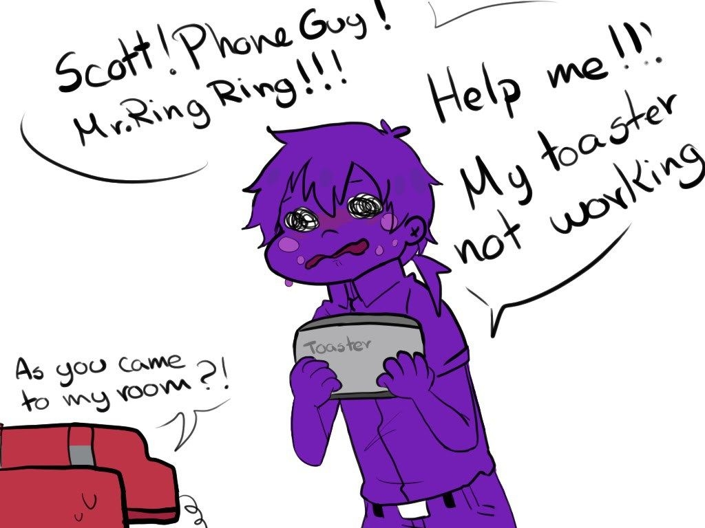 1030x770 Toast, Purple Guy, And Fnaf Image Guy X Phone Guy Fnaf, Desktop