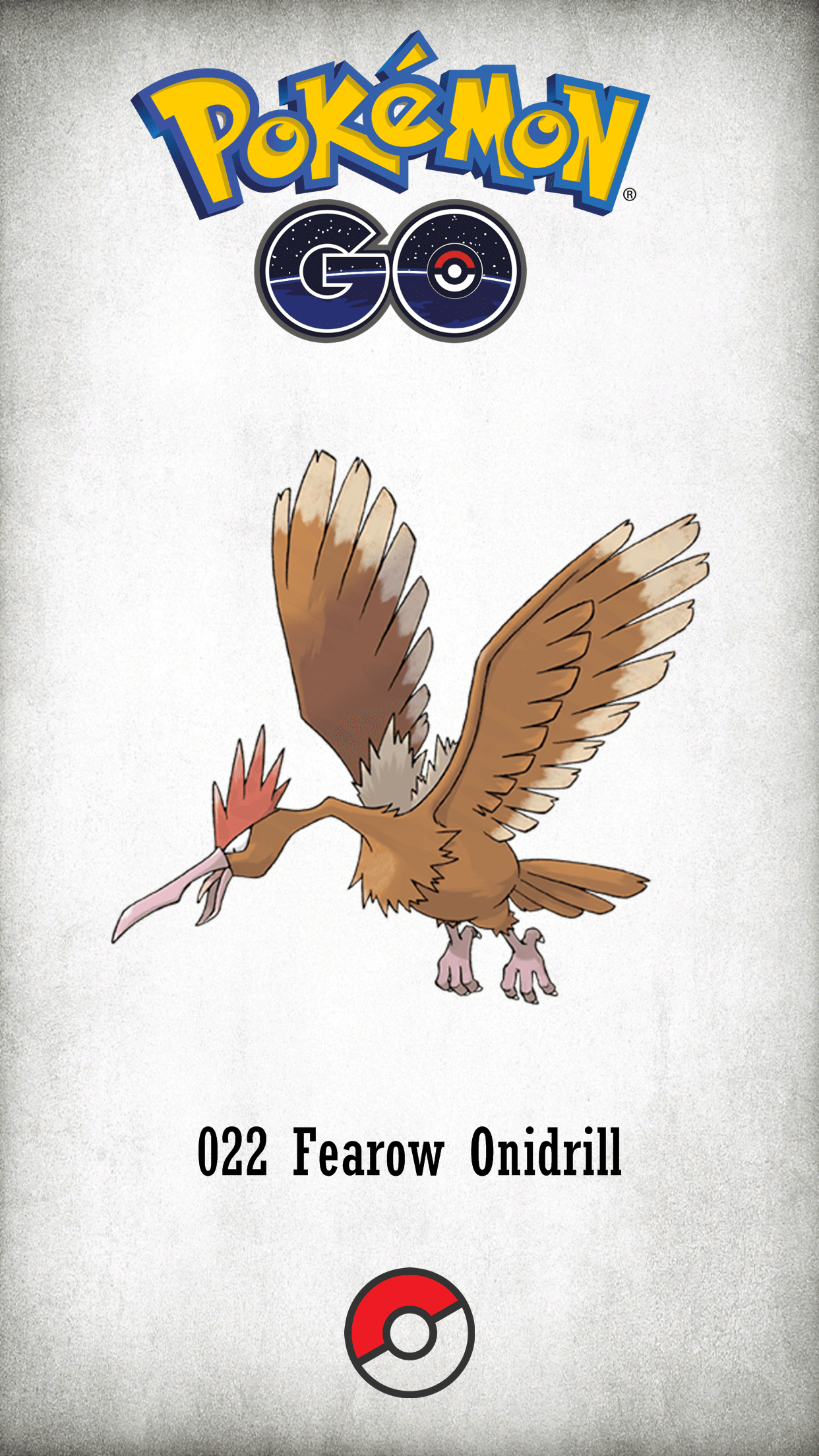 1250x2210 Character Fearow Onidrill, Phone