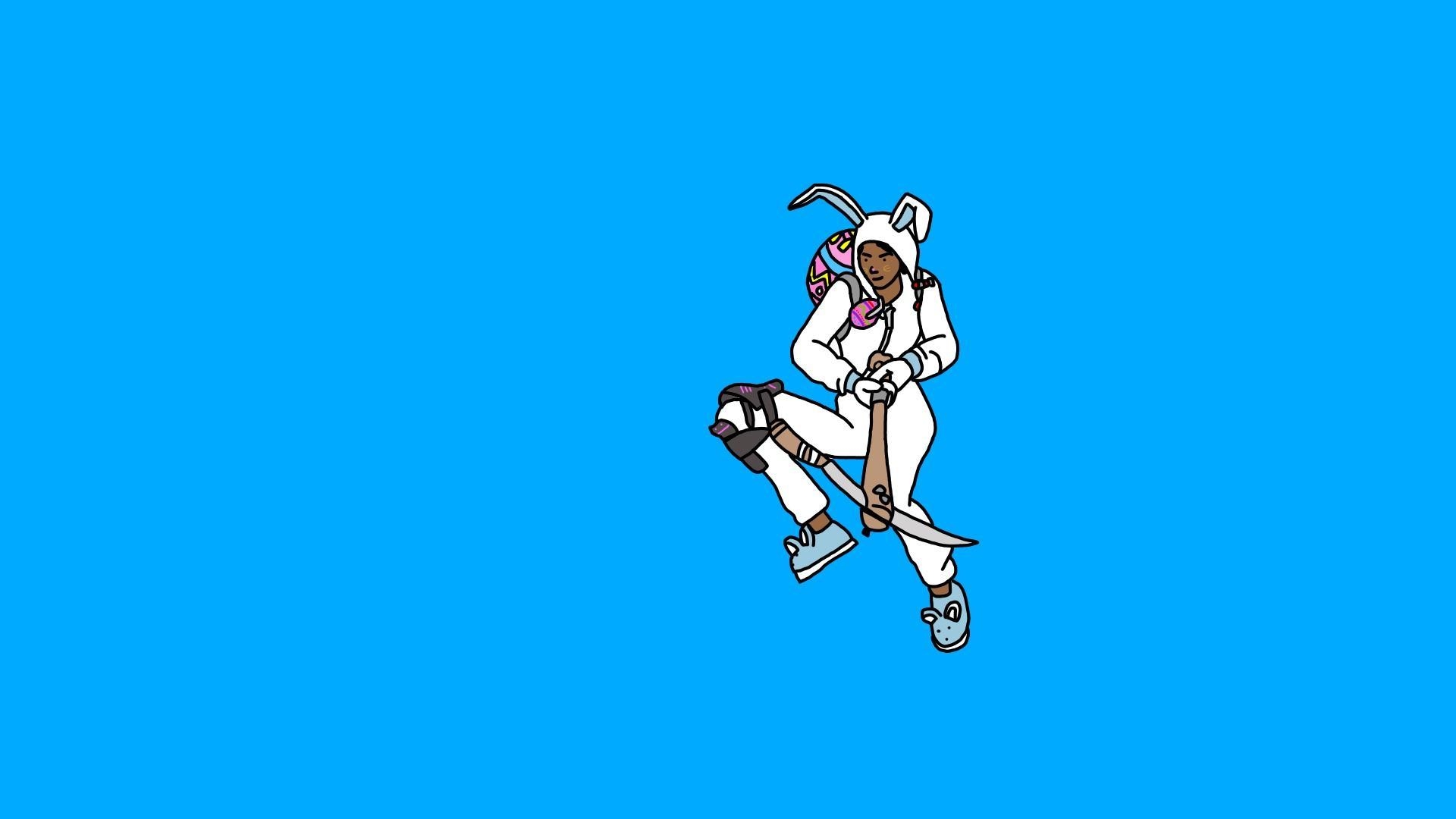 1920x1080 Blue Edition Bunny Brawler Wallpaper I made, Desktop