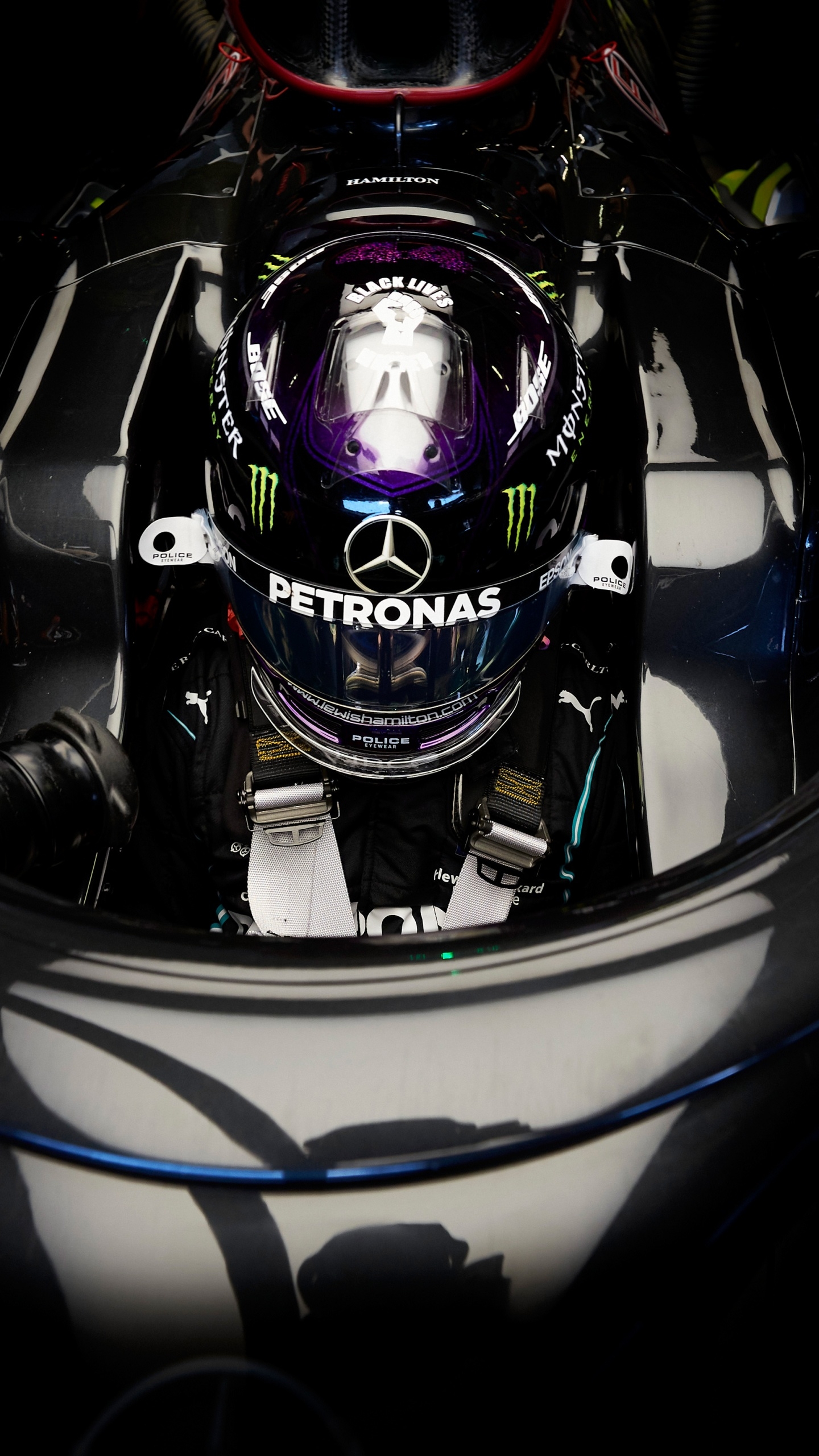 1440x2560 Mercedes AMG F1 Wallpaper 4K, Mercedes AMG Petronas F1 Team, F1 Cars, 5K, Black Dark, Phone