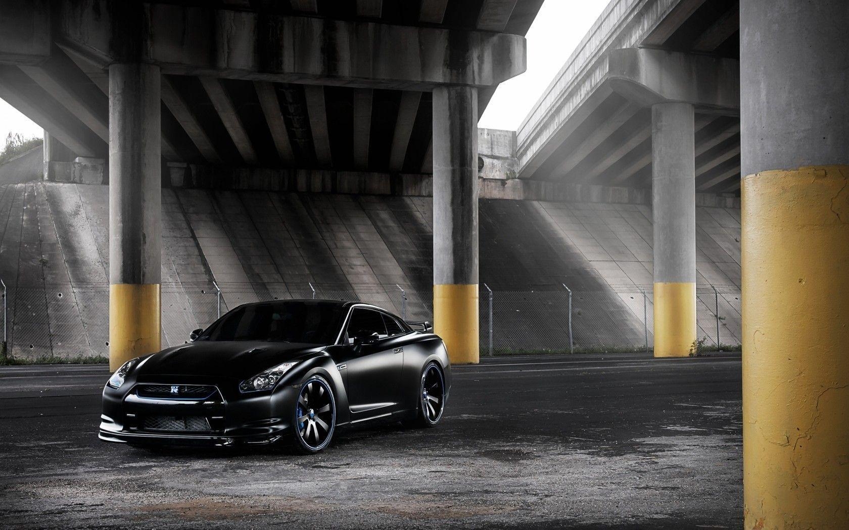 1680x1050 Daily Wallpaper: Flat Black Nissan GTR. I Like To Waste My Time, Desktop