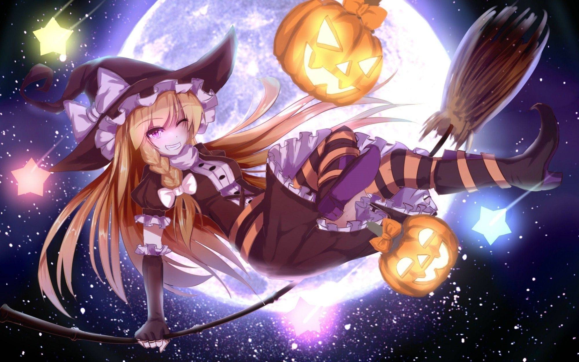 2000x1250 Anime Halloween Background, Desktop