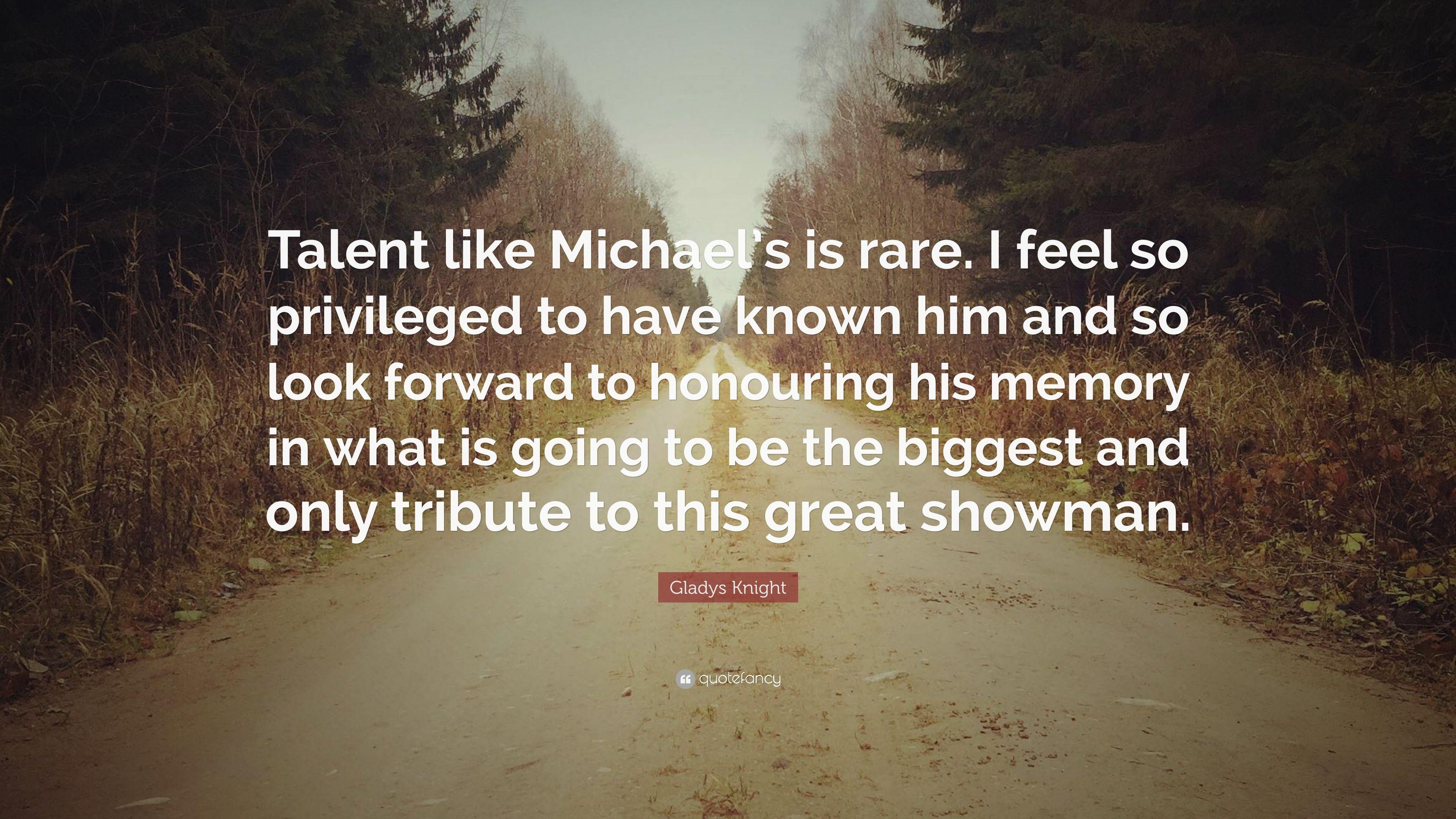 3840x2160 Gladys Knight Quote: “Talent like Michael's is rare. I feel so, Desktop