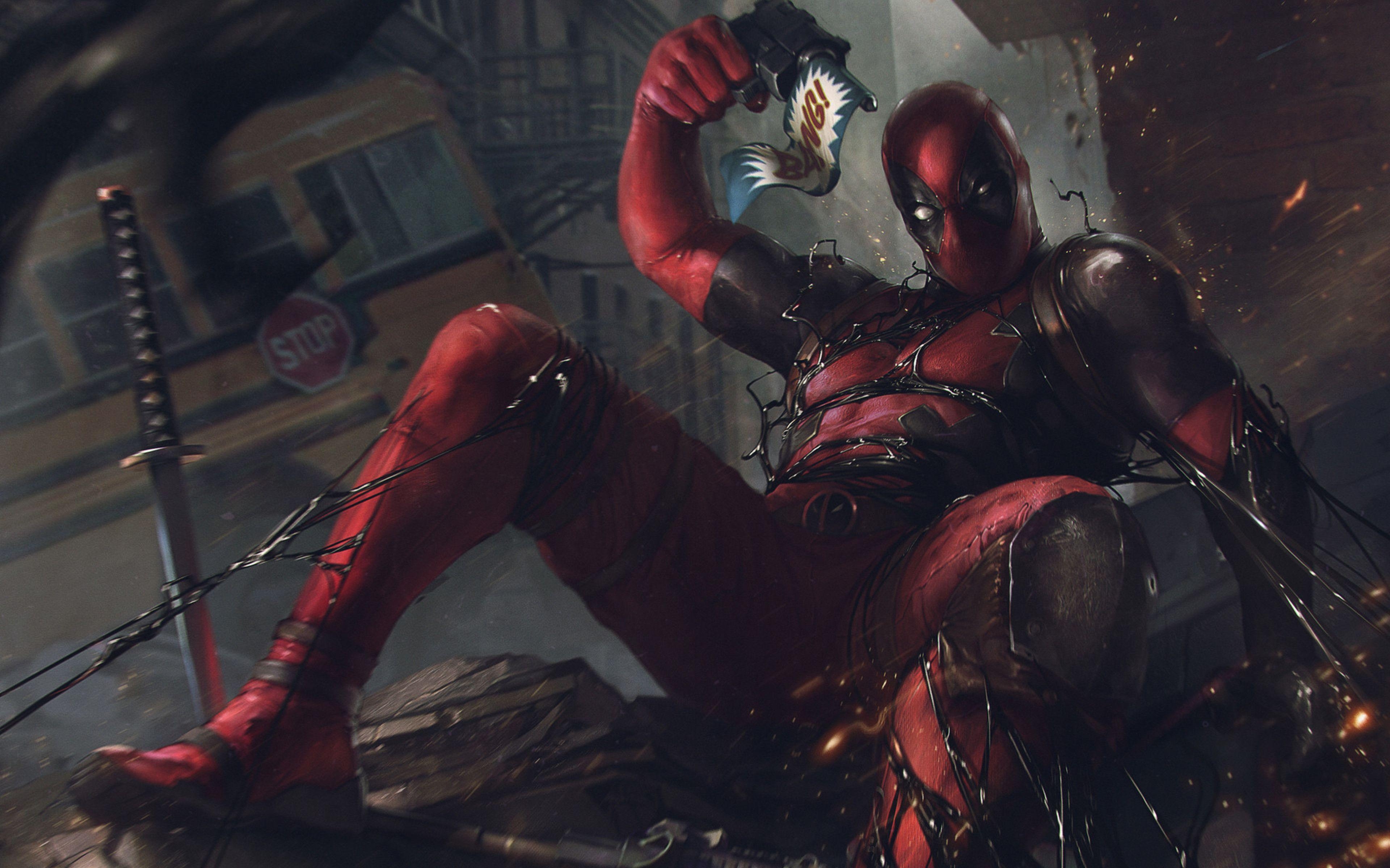 3840x2400 Deadpool Vs Venom Symbiote 4k HD 4k Wallpaper, Image, Desktop