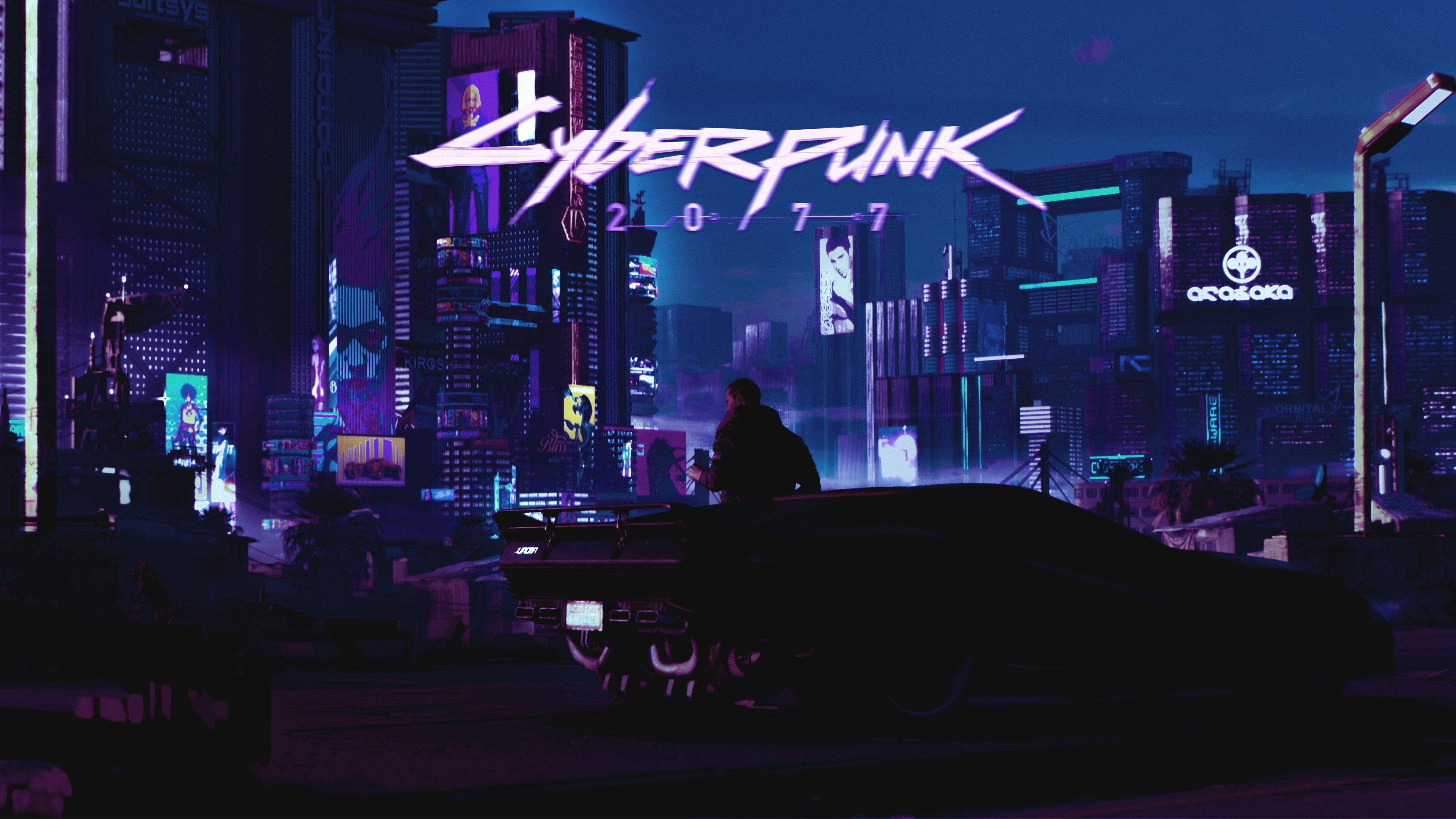 3840x2160 Cyberpunk 2077 Night City V Car 4K Wallpaper, Desktop