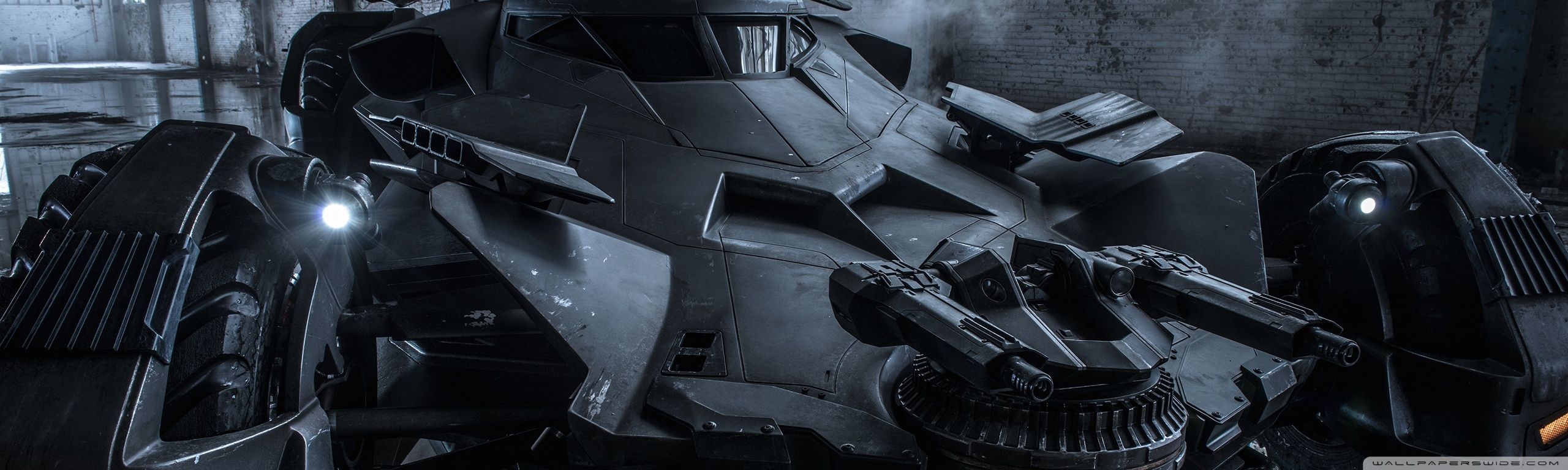 2560x770 Batman V Superman Batmobile Ultra HD Desktop Background Wallpaper, Dual Screen