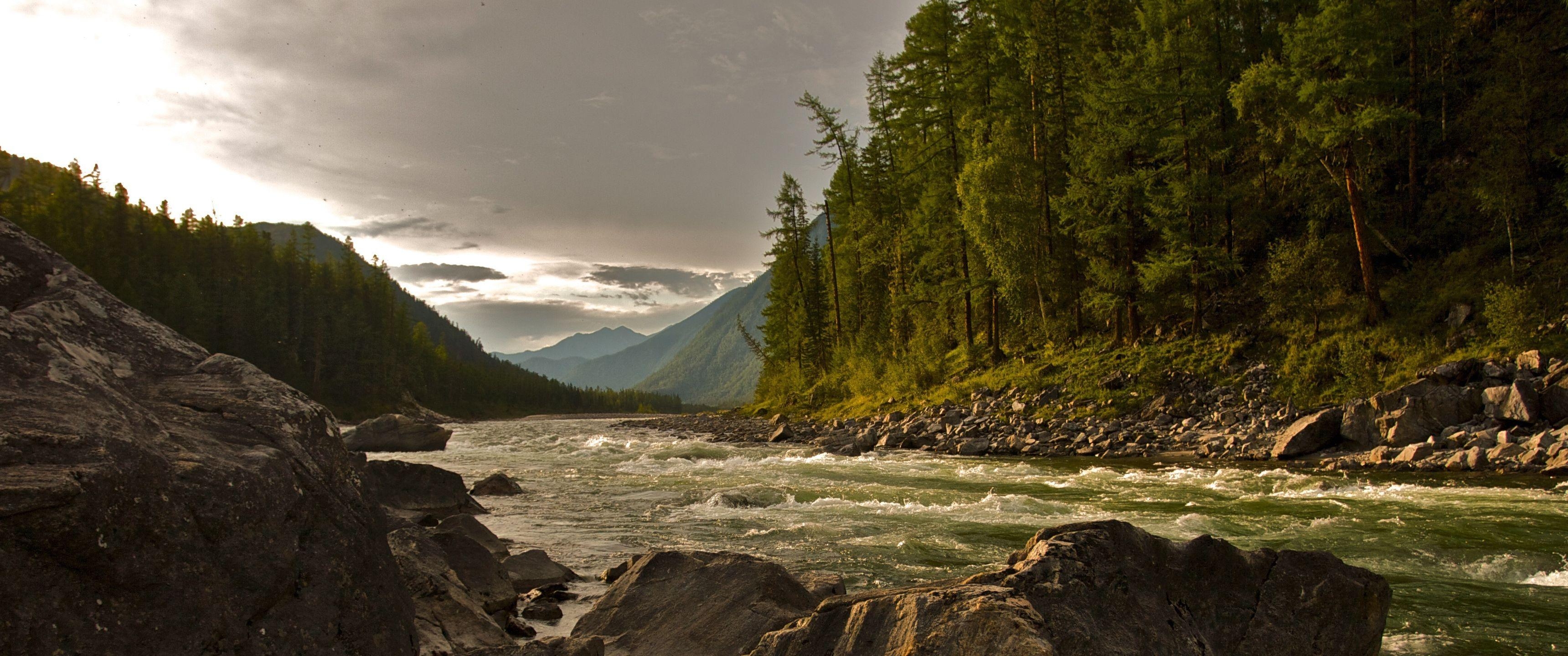 3440x1440 Raging River 21:9 Wallpaper. Ultrawide Monitor 21:9 Wallpaper, Dual Screen