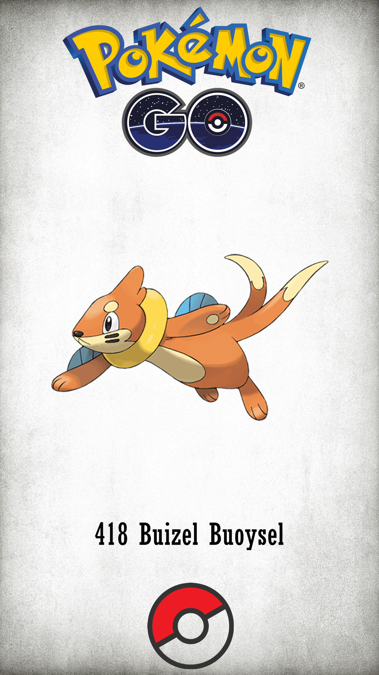 1250x2210 Character Buizel Buoysel, Phone